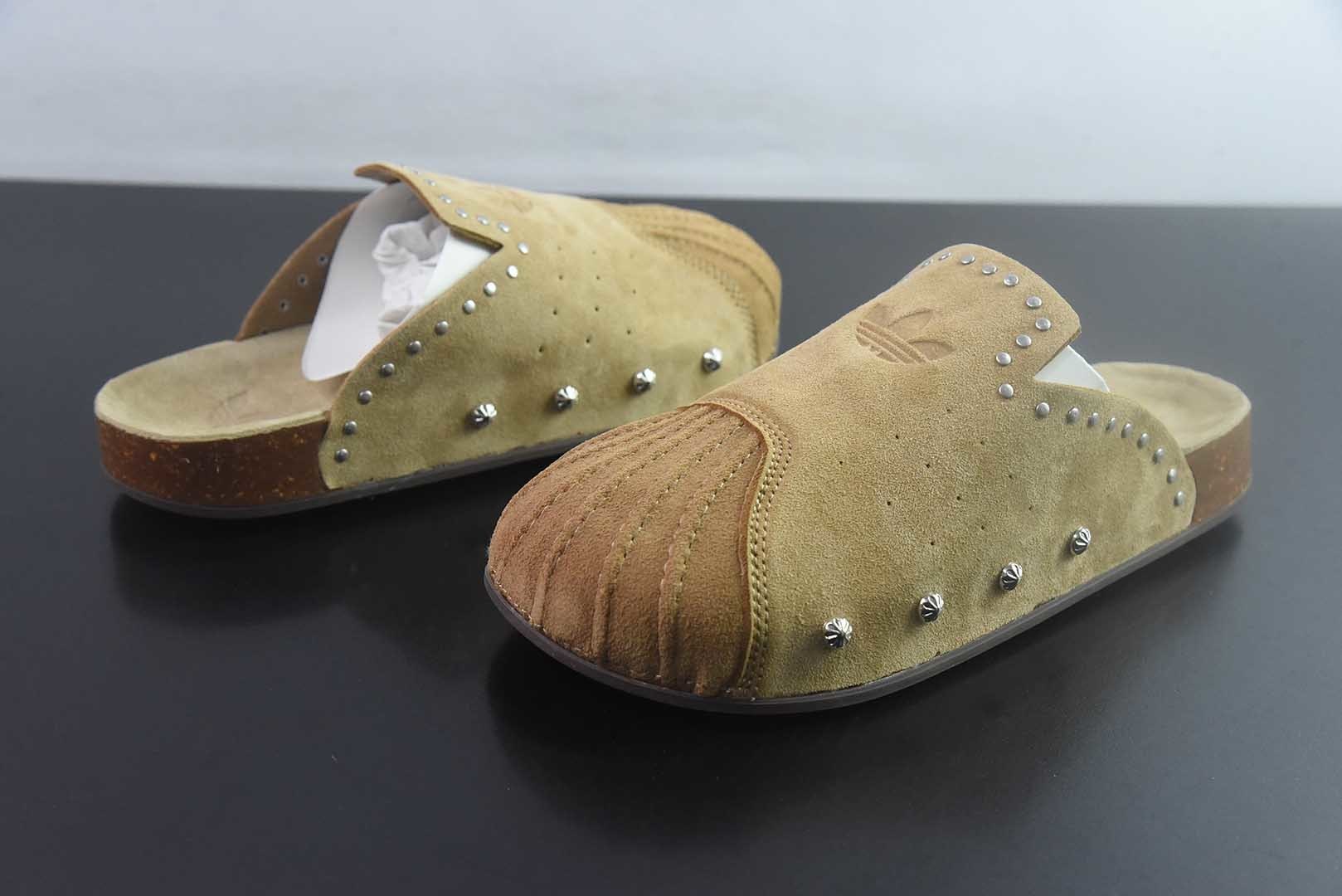Adidas originals Adimule 舒适百搭 防磨包头一脚蹬拖鞋 纯原版本 货号：KZ6604 实拍细节图