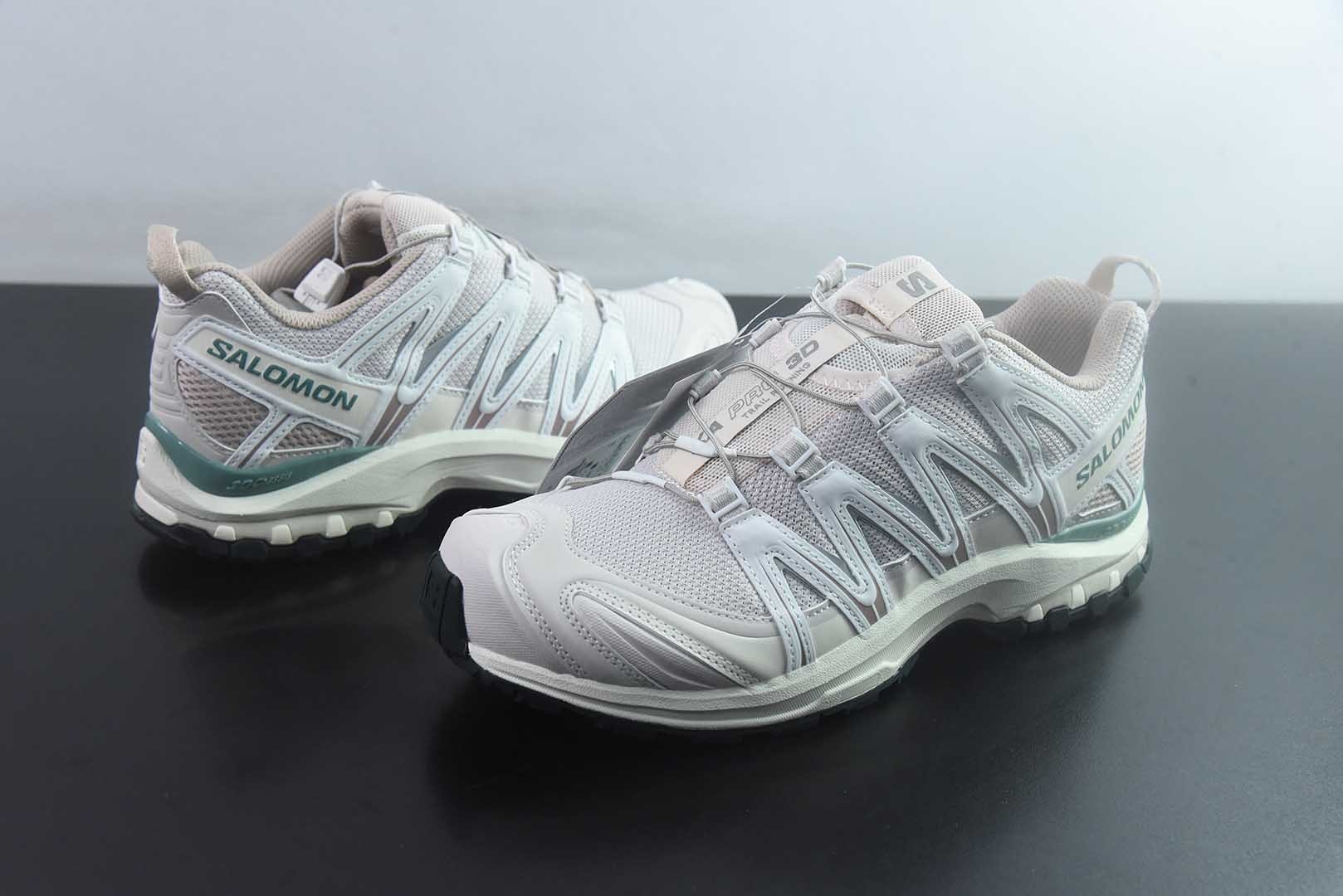 SALOMON萨洛蒙 XA PRO 3D 樱花 百搭舒适 低帮 户外功能鞋 男女同款 米绿色 454494 纯原版本 实拍细节图