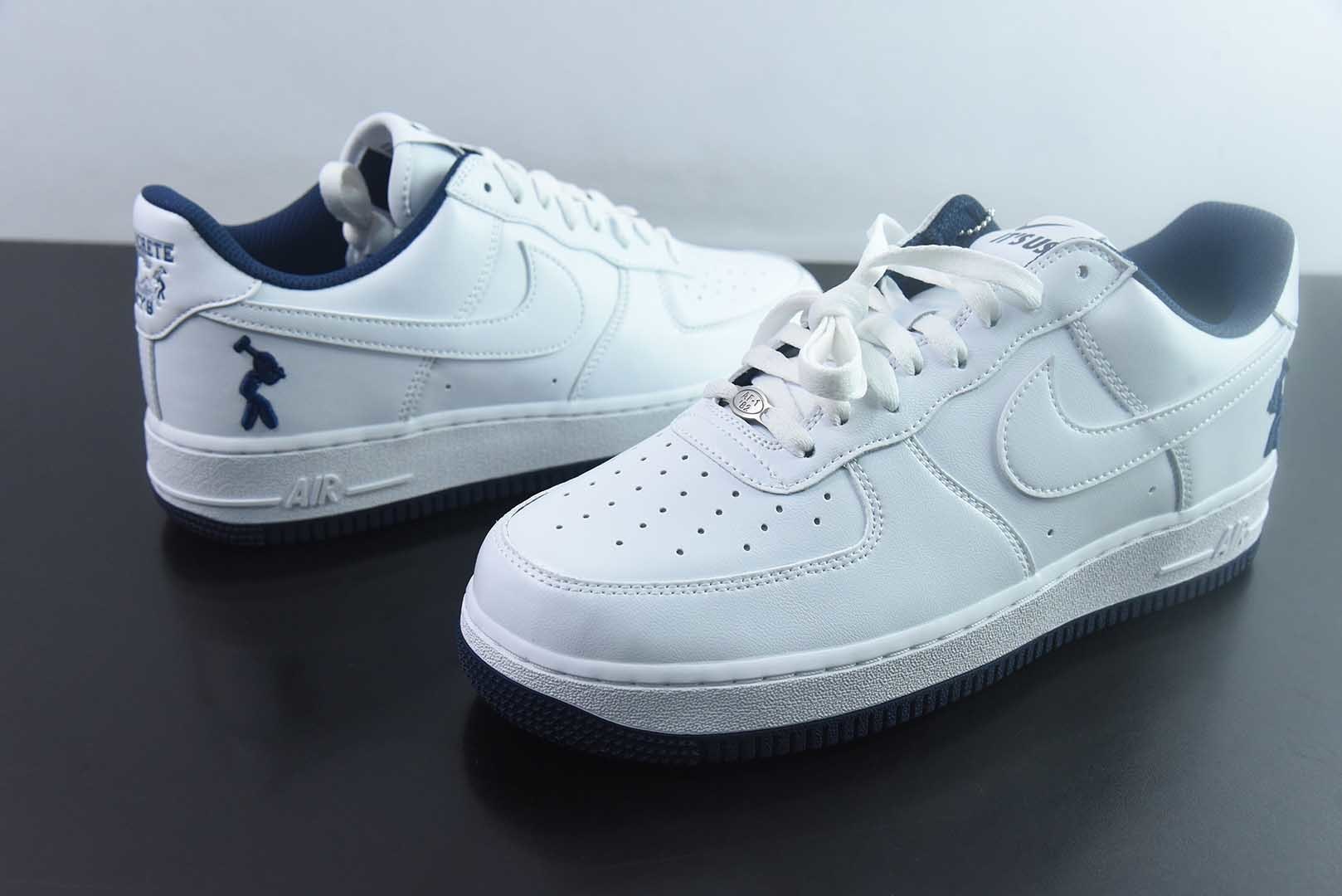 纯原 Lil Yachty x 耐克 Nike Air Force 1'07 Low "Concrete Boys" 联名款 打工人 空军一号低帮休闲板鞋 货号：IB5720-100 实拍细节图