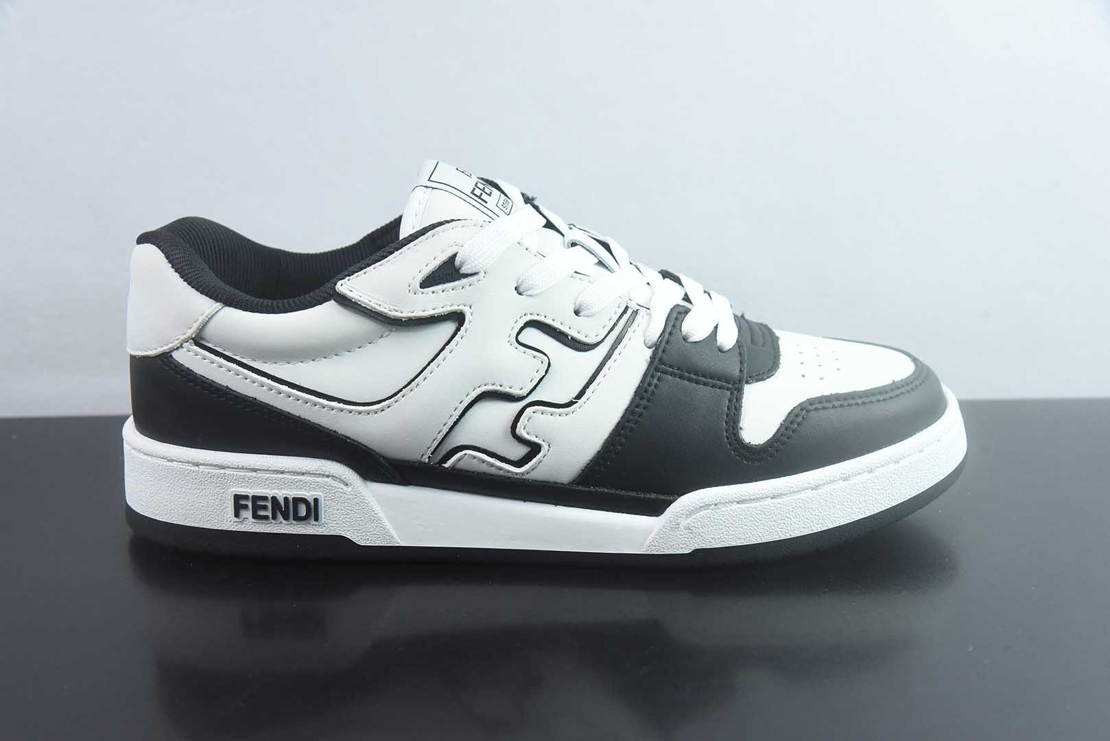 FENDI 芬迪 Match 皮革浮雕系带低帮时尚板鞋纯原版本 货号:7E1493AHH2 F1FHS 实拍细节图
