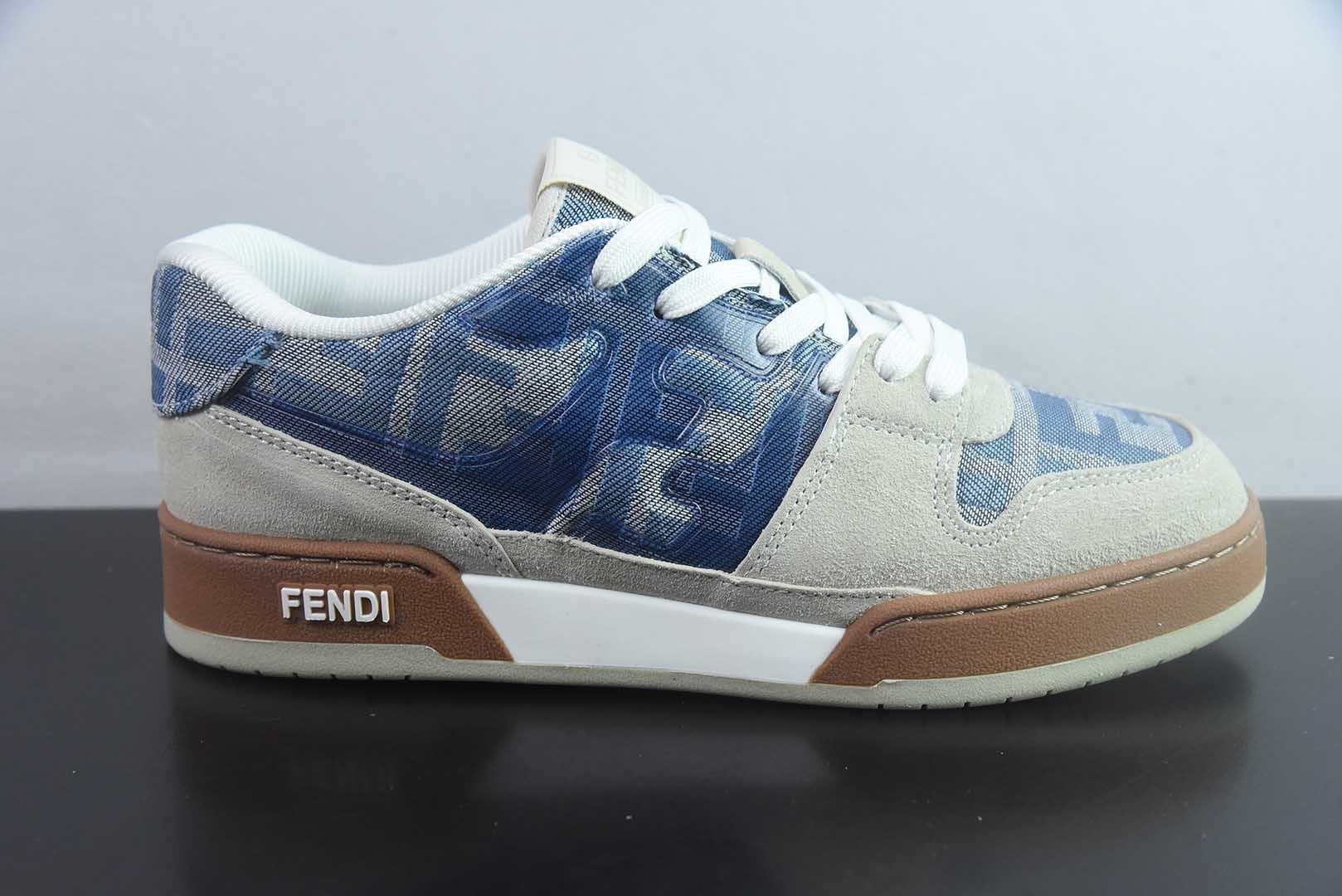FENDI 芬迪 Match 皮革浮雕系带低帮时尚板鞋纯原版本 货号：7E1493AHH2 F1FHS 实拍细节图