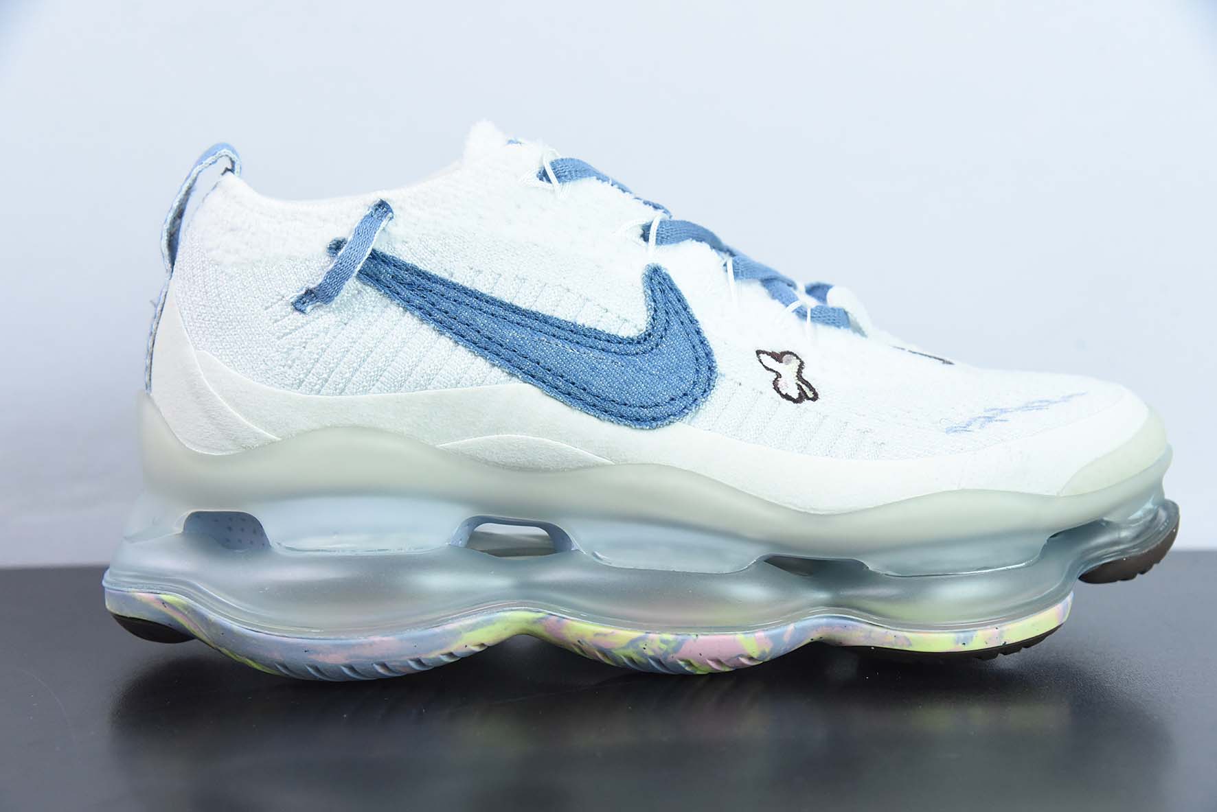 纯原版本 气垫 W 耐克 Nike Vapor Max 白蓝 蒸汽大气垫慢跑鞋 货号:FJ 纯原版本 货号:FJ7736-141 实拍细节图