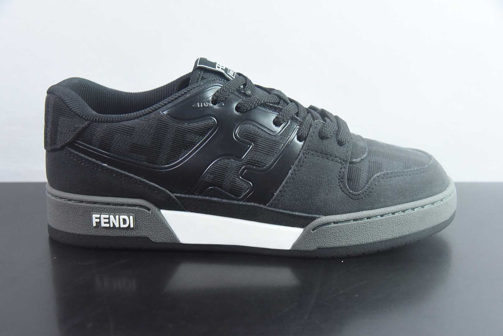 FENDI芬迪 Match 皮革 浮雕系带 低帮时尚板鞋 FENDI Matc 纯原版本 货号:7E1493AHH2 F1FHS 实拍细节图