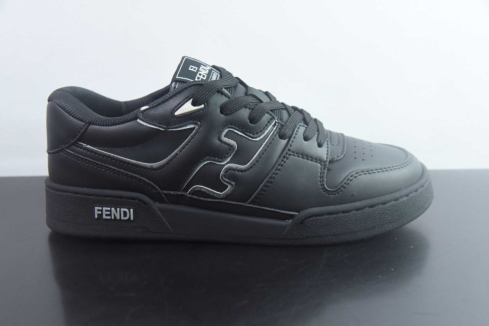 FENDI芬迪 Match 皮革 浮雕系带 低帮时尚板鞋 FENDI Matc 纯原版本 货号：7E1493AHH2 F1FHS 实拍细节图