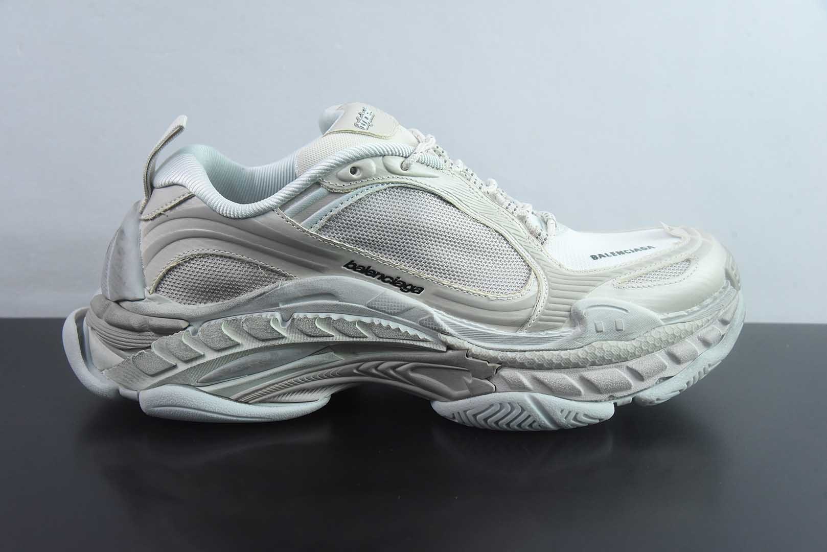 Balenciaga巴黎世家 Triple S .2 Gradient 做旧效果印花标识 厚底系带 低帮 老爹鞋灰色 35-46 纯原版本 实拍细节图