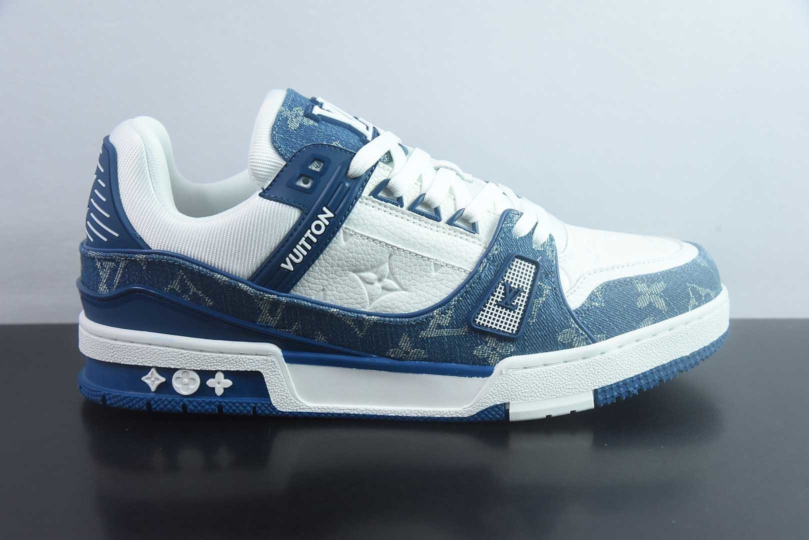 Louis Vuitton 路易威登 LV Trainer 蓝白牛仔 35-46 纯原版本 实拍细节图