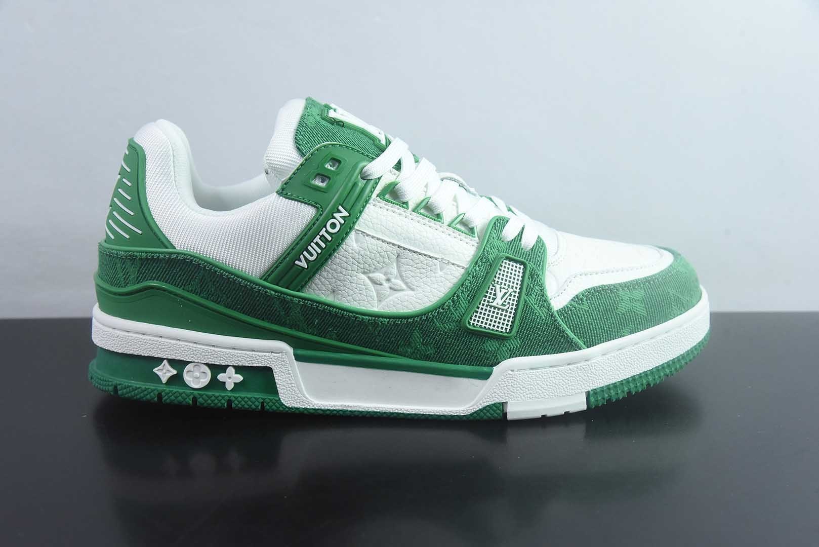 Louis Vuitton 路易威登 LV Trainer 白绿牛仔 35-46 纯原版本 实拍细节图