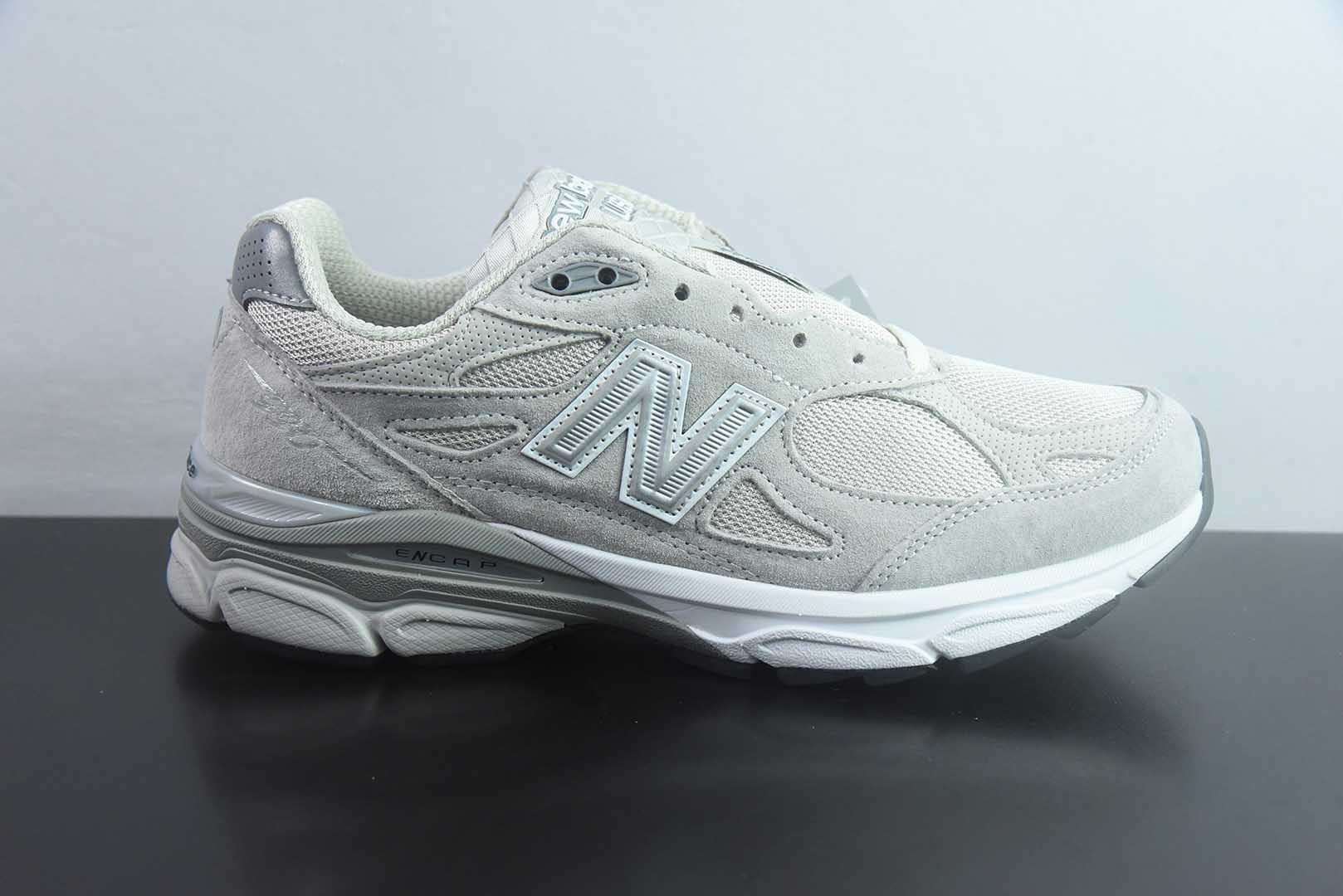 新百伦 New Balance × KITH NB 990 V3 舒适贴合跑步鞋 男女同款 米灰 货号:米灰U990KT3 纯原版本 实拍细节图