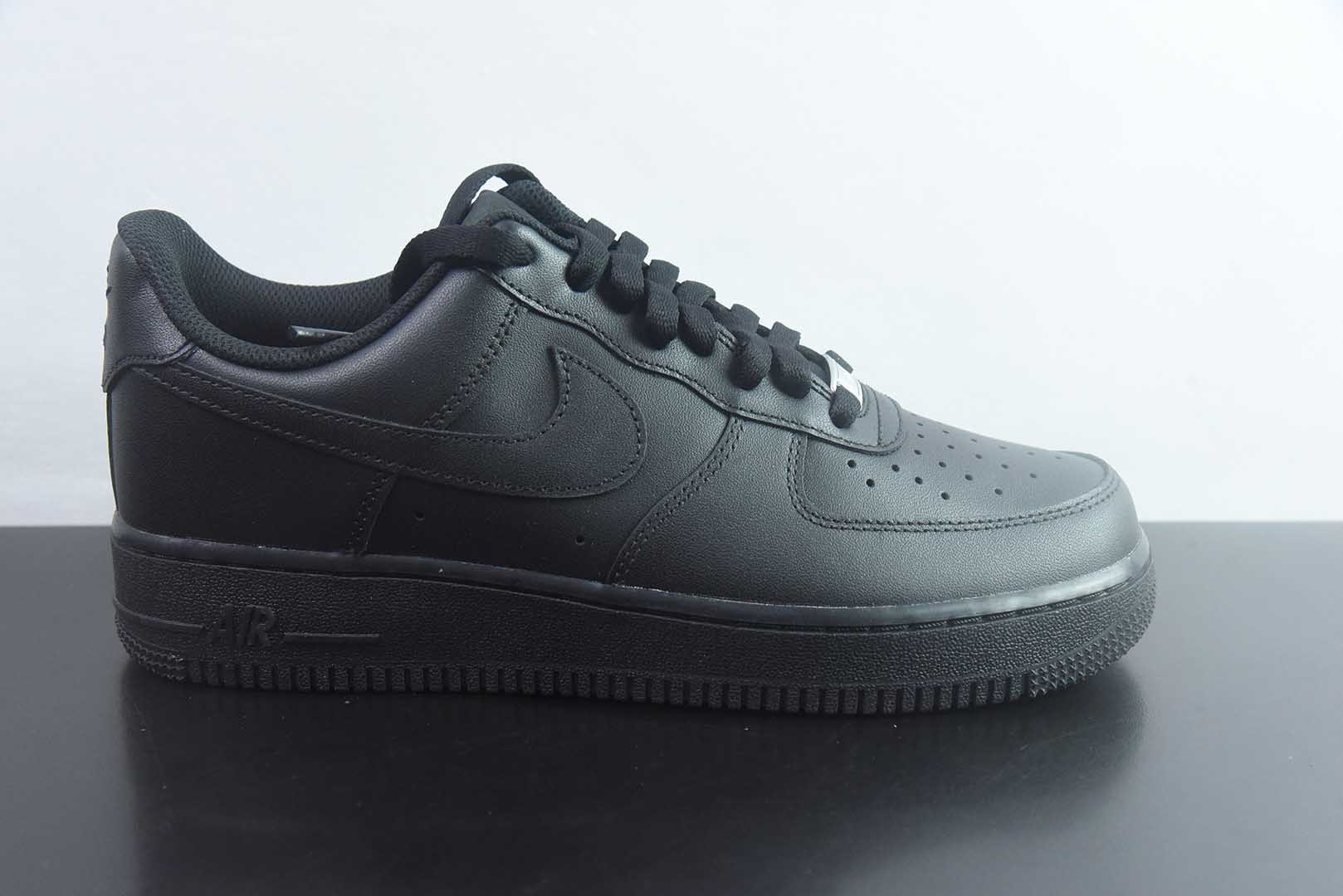 CS/DC版本 耐克 Nike Air Force 1 Low '07 空军一号低帮经典板鞋 全黑 纯原版本 货号:CW2288-001 实拍细节图