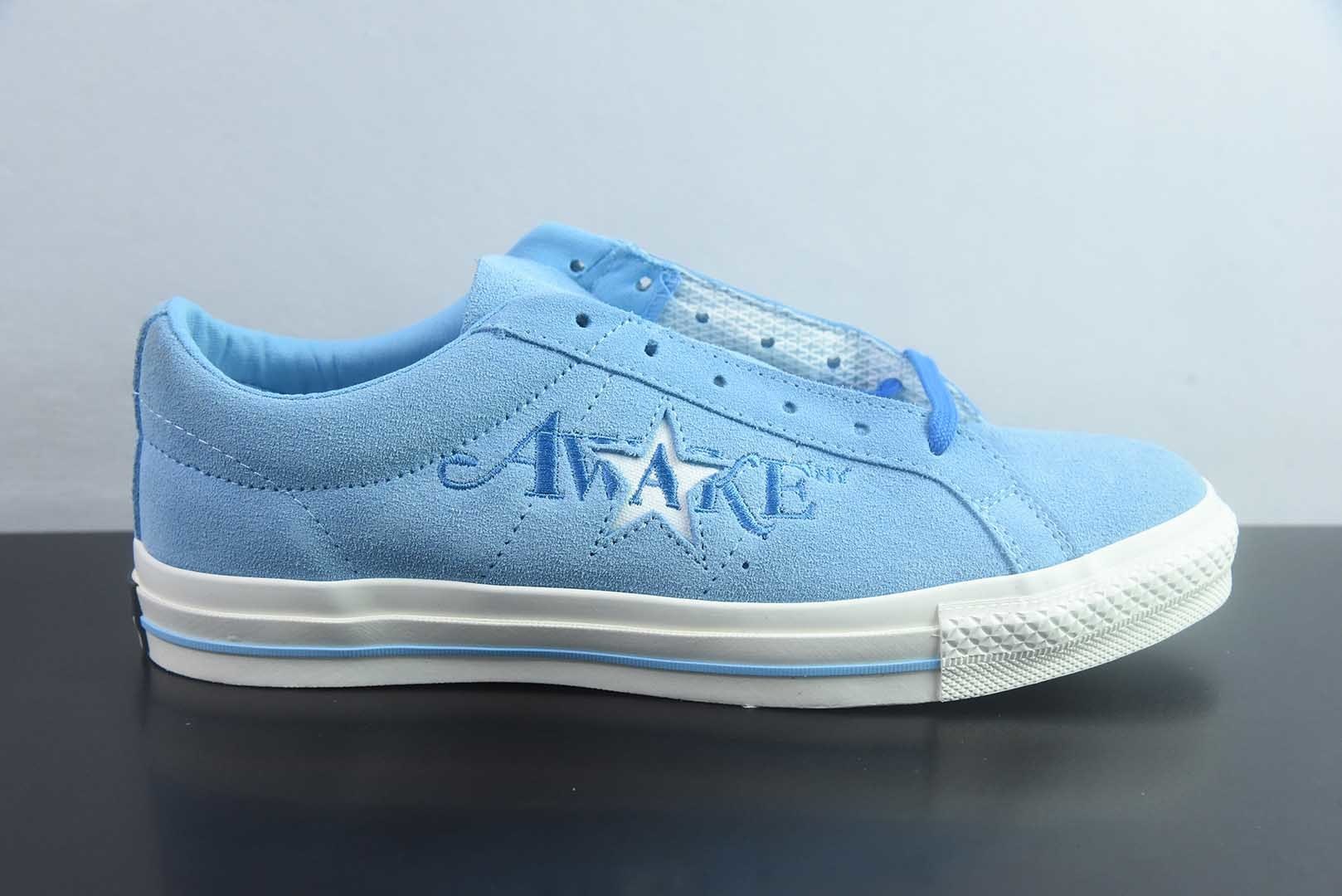 Awake NY x 匡威 Converse One Star Pro 货号:货号:A07642C 蓝色 纯原版本 实拍细节图