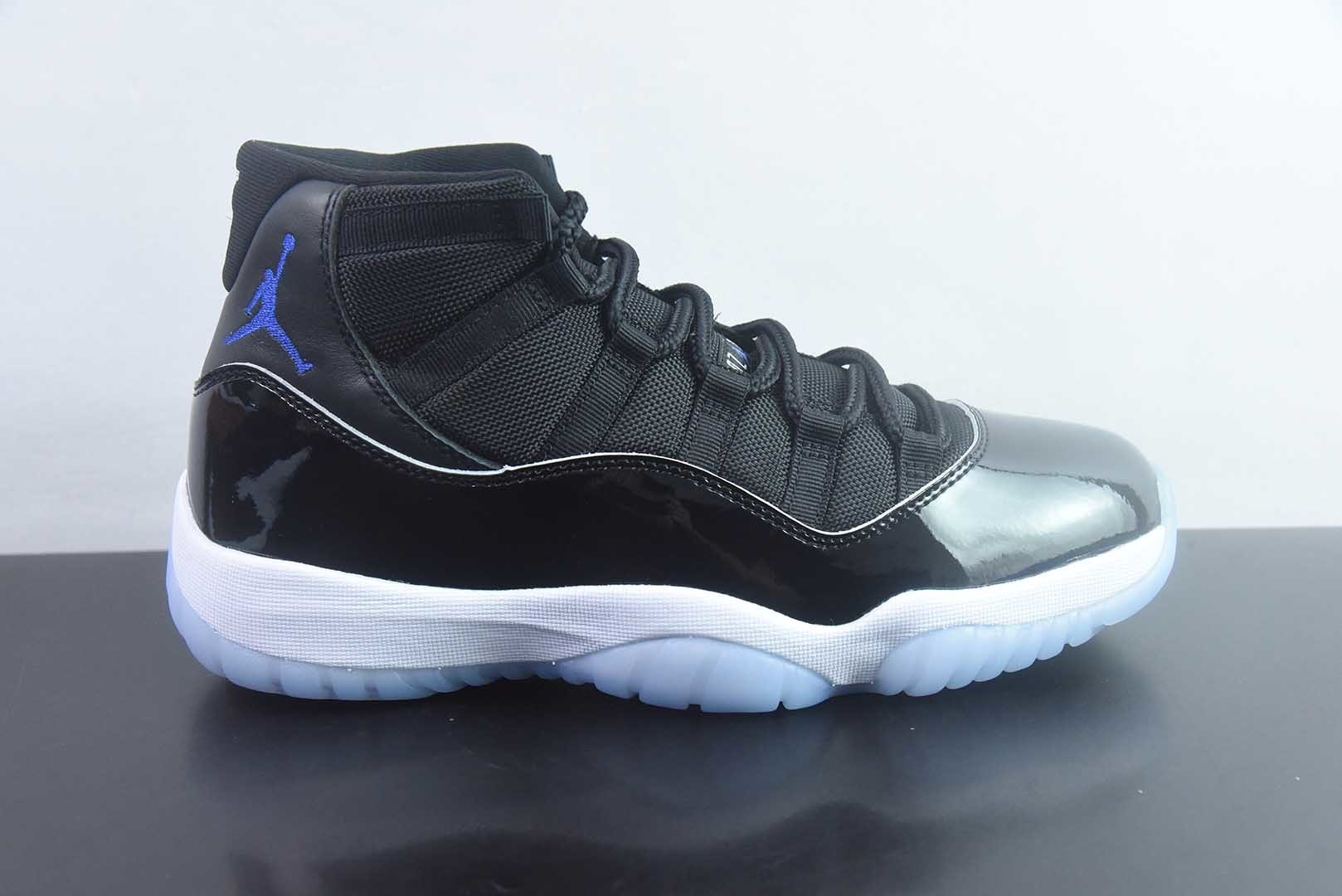 Jordan 乔丹 Air Jordan 11 复刻 空中大灌篮 高帮 复古篮球鞋 男女同款 黑蓝 货号:378037-003 纯原版本 实拍细节图