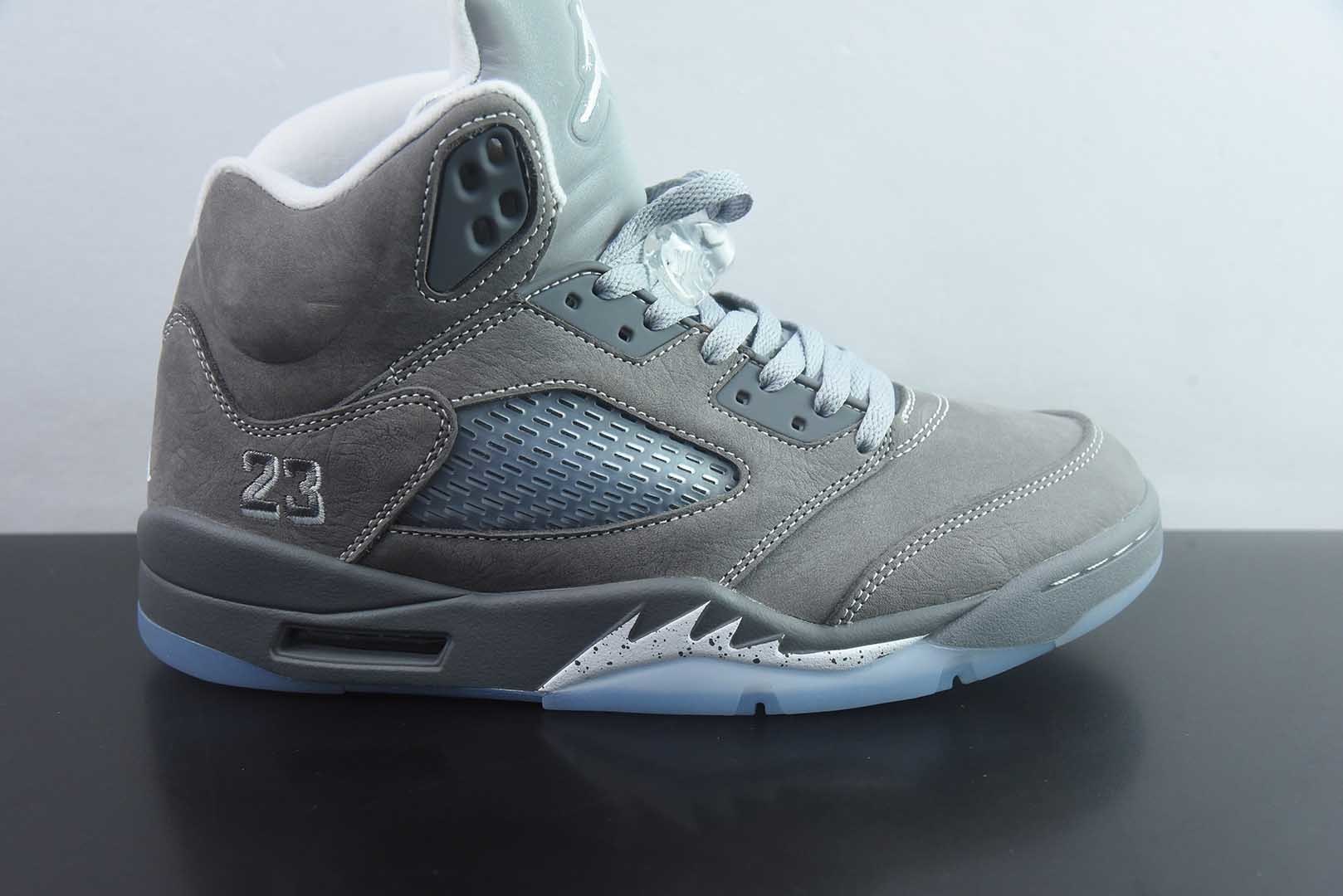 Jordan 乔丹 Air Jordan 5 舒适贴合 复古篮球鞋 男款 灰色 货号：DD0587-002 狼灰 纯原版本 实拍细节图