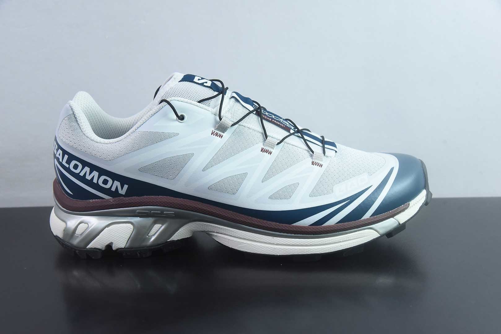 Salomon XT-6 Goodbai 新配色灰蓝 萨洛蒙复古潮流户外机能登山跑鞋 货号:454564纯原版本 实拍细节图