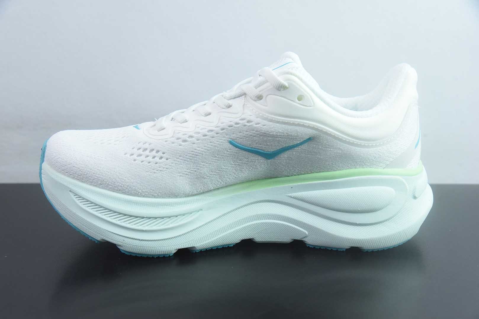 HOKA ONE ONE Bondi 9 舒适百搭 合成革防滑耐磨 低帮 休闲短跑跑步 纯原版本 货号:1162012-FTCL 实拍细节图