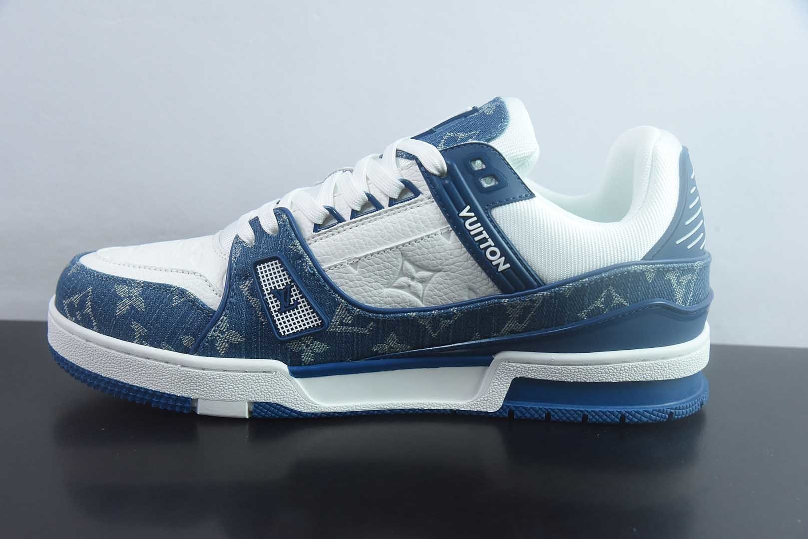 Louis Vuitton 路易威登 LV Trainer 蓝白牛仔 35-46 纯原版本 实拍细节图