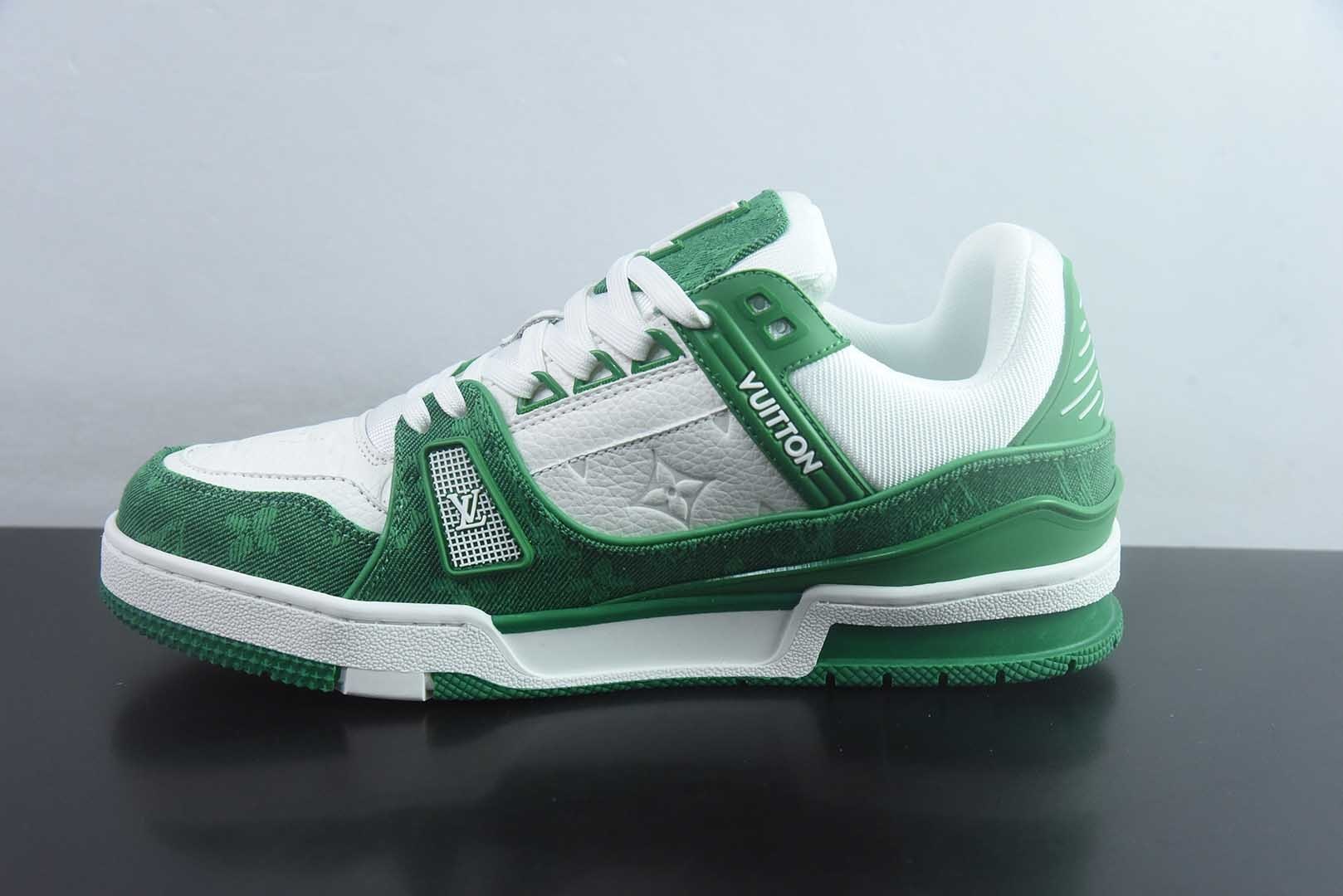 Louis Vuitton 路易威登 LV Trainer 白绿牛仔 35-46 纯原版本 实拍细节图