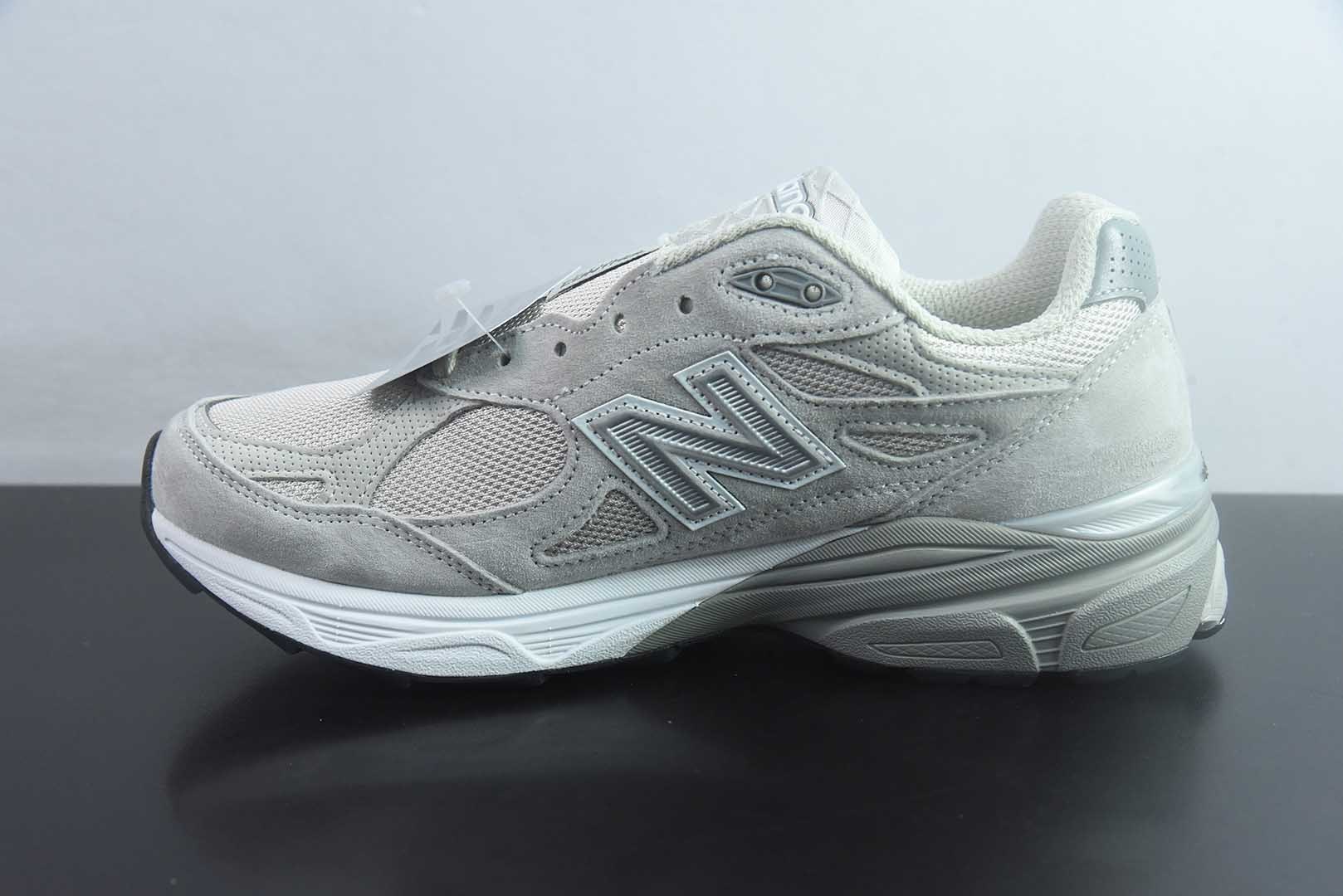 新百伦 New Balance × KITH NB 990 V3 舒适贴合跑步鞋 男女同款 米灰 货号:米灰U990KT3 纯原版本 实拍细节图