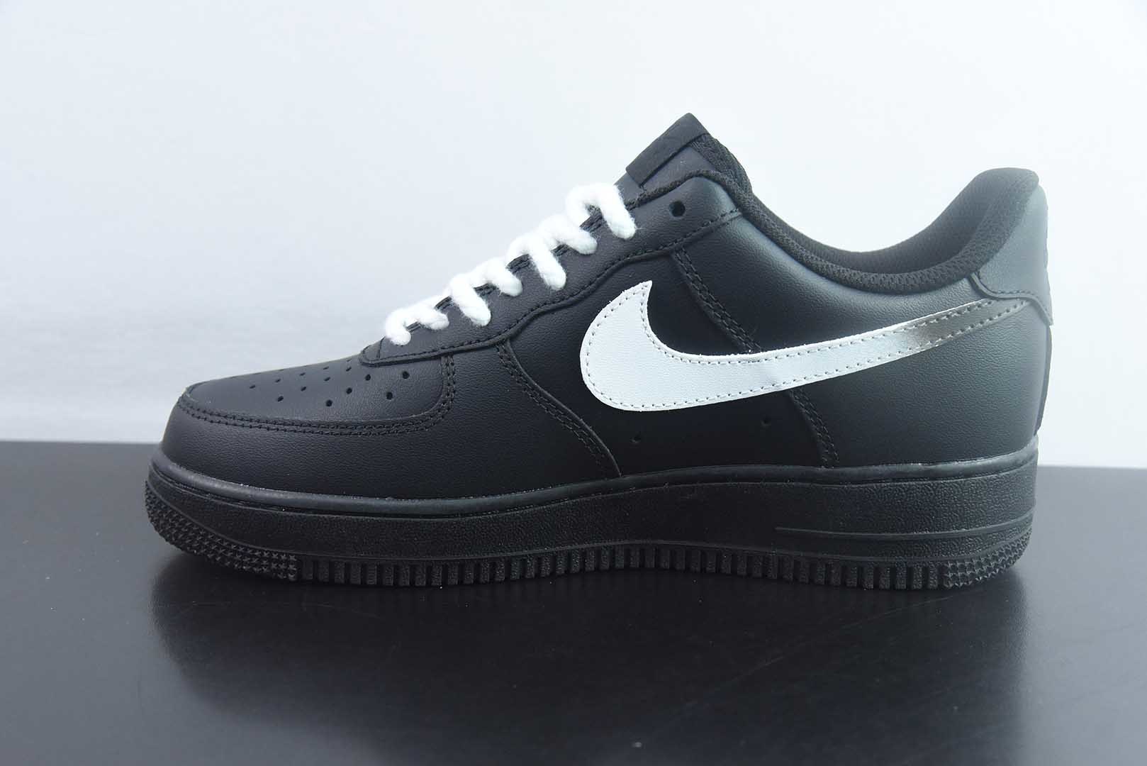 耐克 Nike Air Force 1'07 Low 二次元主题 黑白勾 空军一号低帮休闲板鞋 货号：ZH0316-100纯原版本 实拍细节图