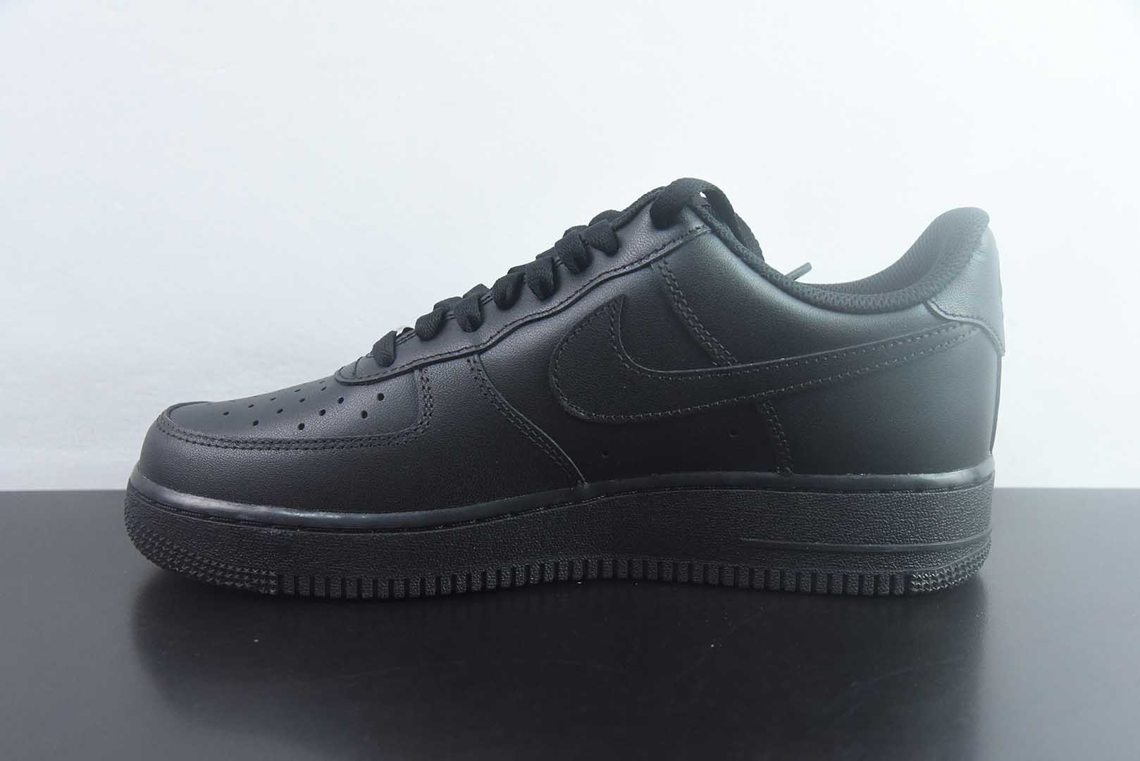 CS/DC版本 耐克 Nike Air Force 1 Low '07 空军一号低帮经典板鞋 全黑 纯原版本 货号:CW2288-001 实拍细节图