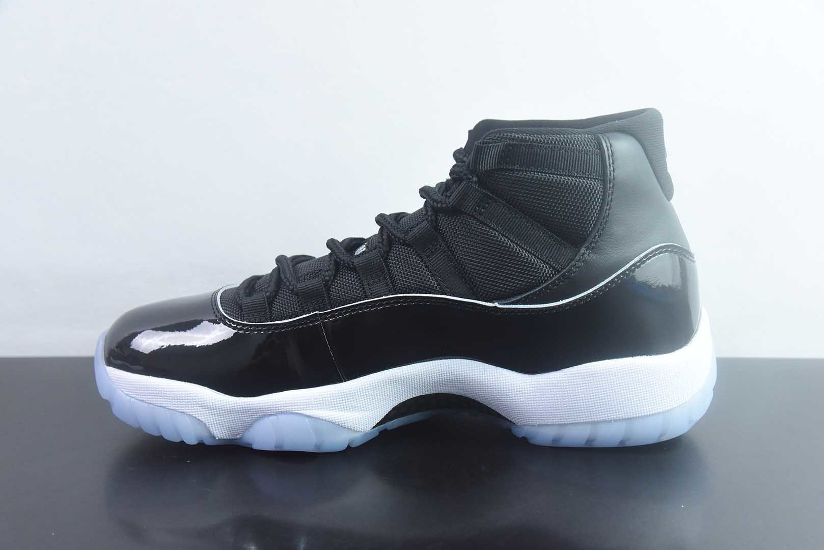 Jordan 乔丹 Air Jordan 11 复刻 空中大灌篮 高帮 复古篮球鞋 男女同款 黑蓝 货号:378037-003 纯原版本 实拍细节图