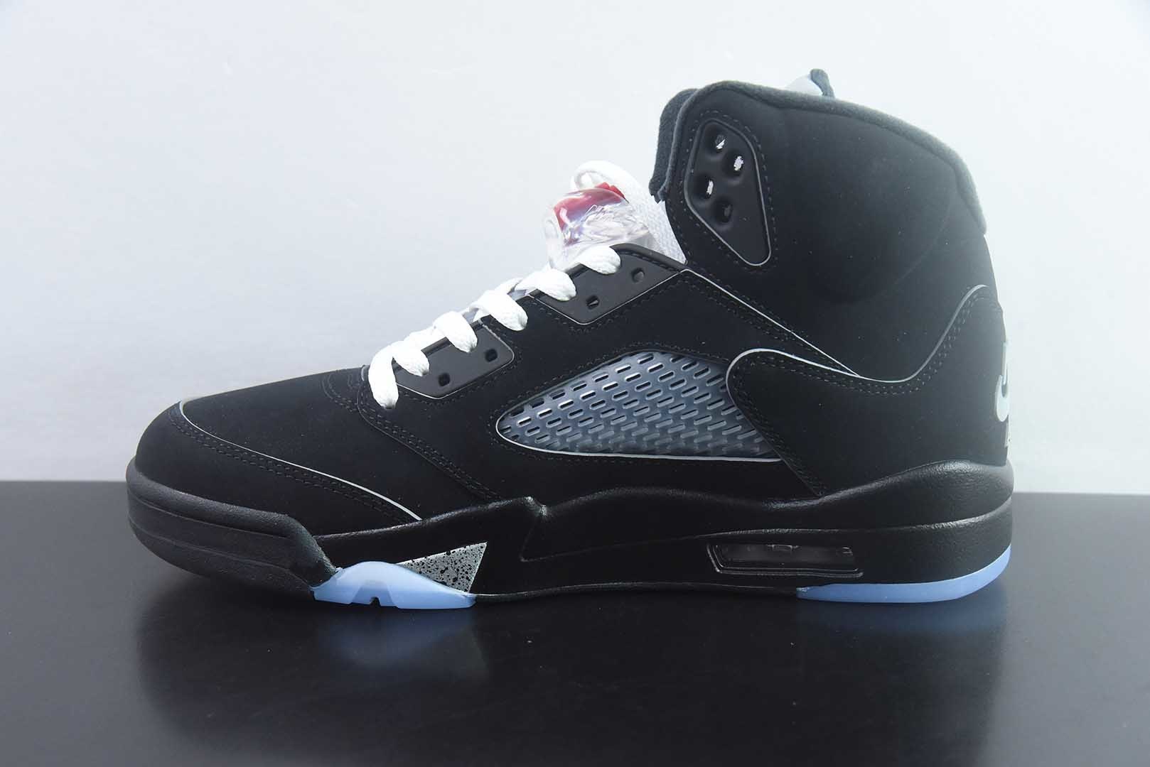 Jordan 乔丹 Air Jordan 5 舒适贴合 复古篮球鞋 男款  货号：HF3975-001 黑银 纯原版本 实拍细节图