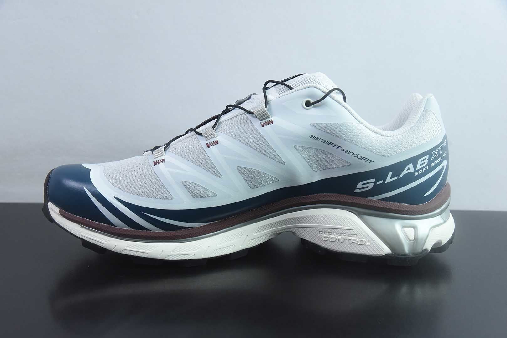 Salomon XT-6 Goodbai 新配色灰蓝 萨洛蒙复古潮流户外机能登山跑鞋 货号:454564纯原版本 实拍细节图