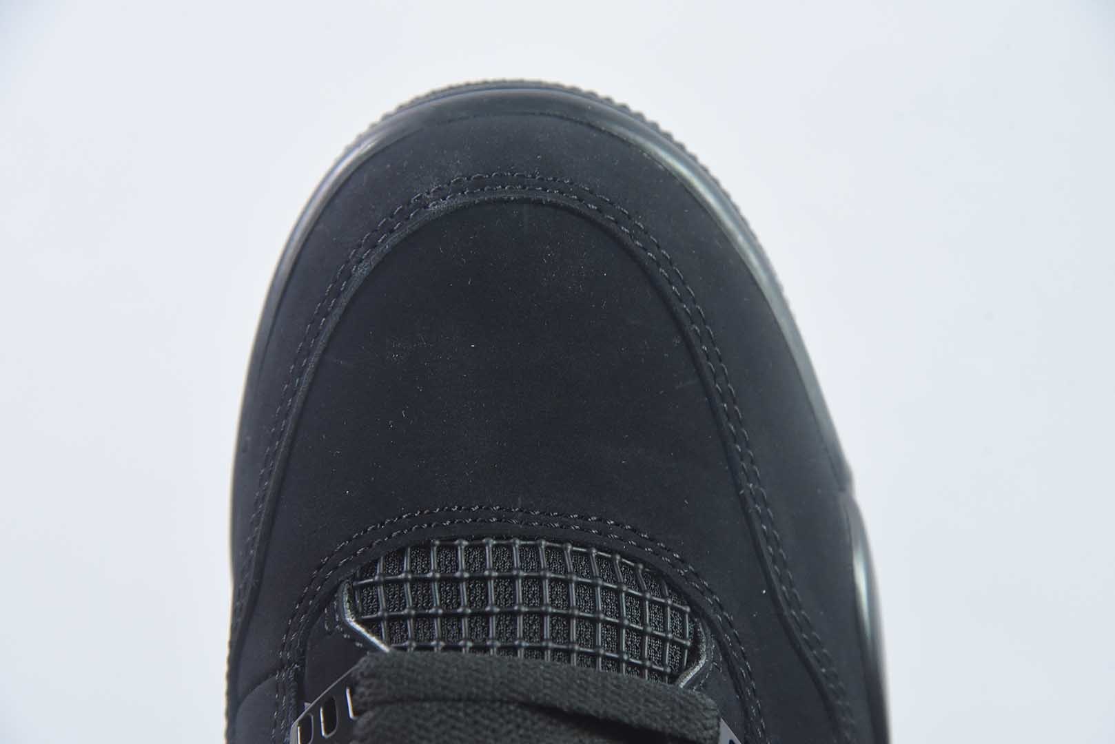 Jordan 乔丹 Air Jordan 4 Retro 时尚百搭 中帮 复古篮球鞋 男女同款 货号：CU1110-010 黑猫 纯原版本 实拍细节图
