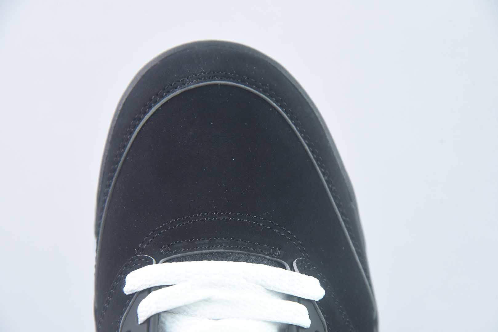 Jordan 乔丹 Air Jordan 5 舒适贴合 复古篮球鞋 男款  货号：HF3975-001 黑银 纯原版本 实拍细节图