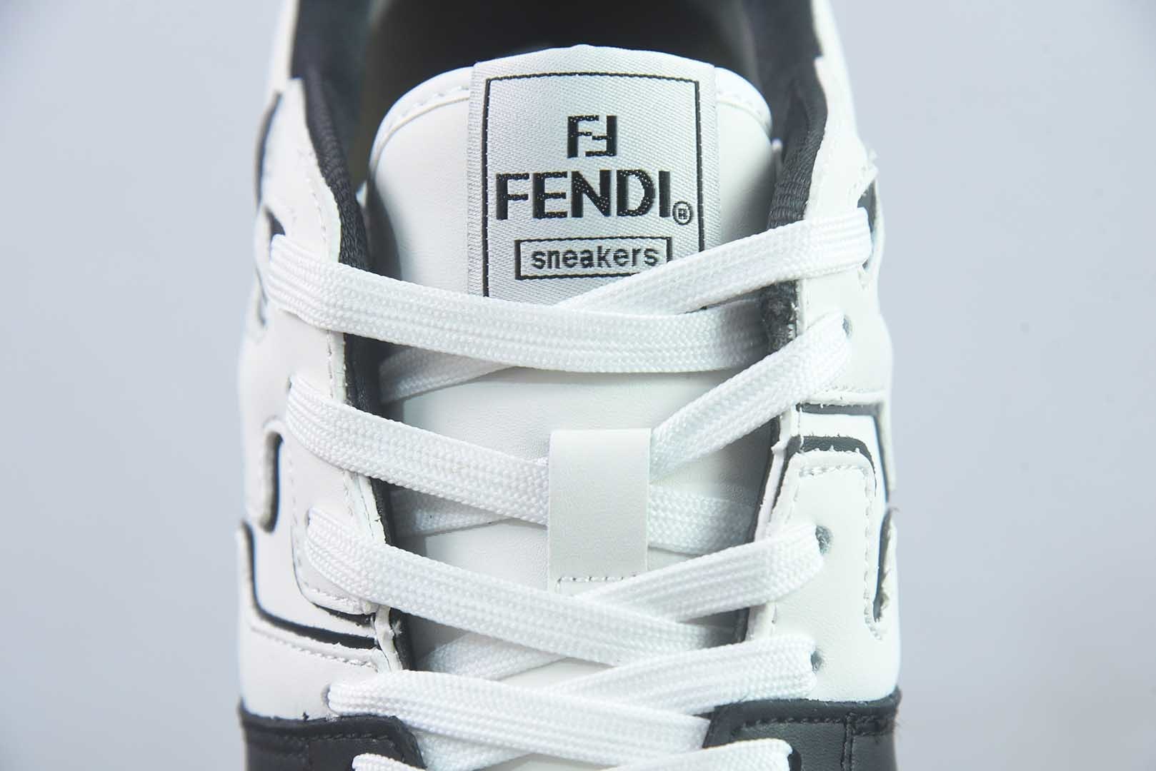 FENDI 芬迪 Match 皮革浮雕系带低帮时尚板鞋纯原版本 货号:7E1493AHH2 F1FHS 实拍细节图