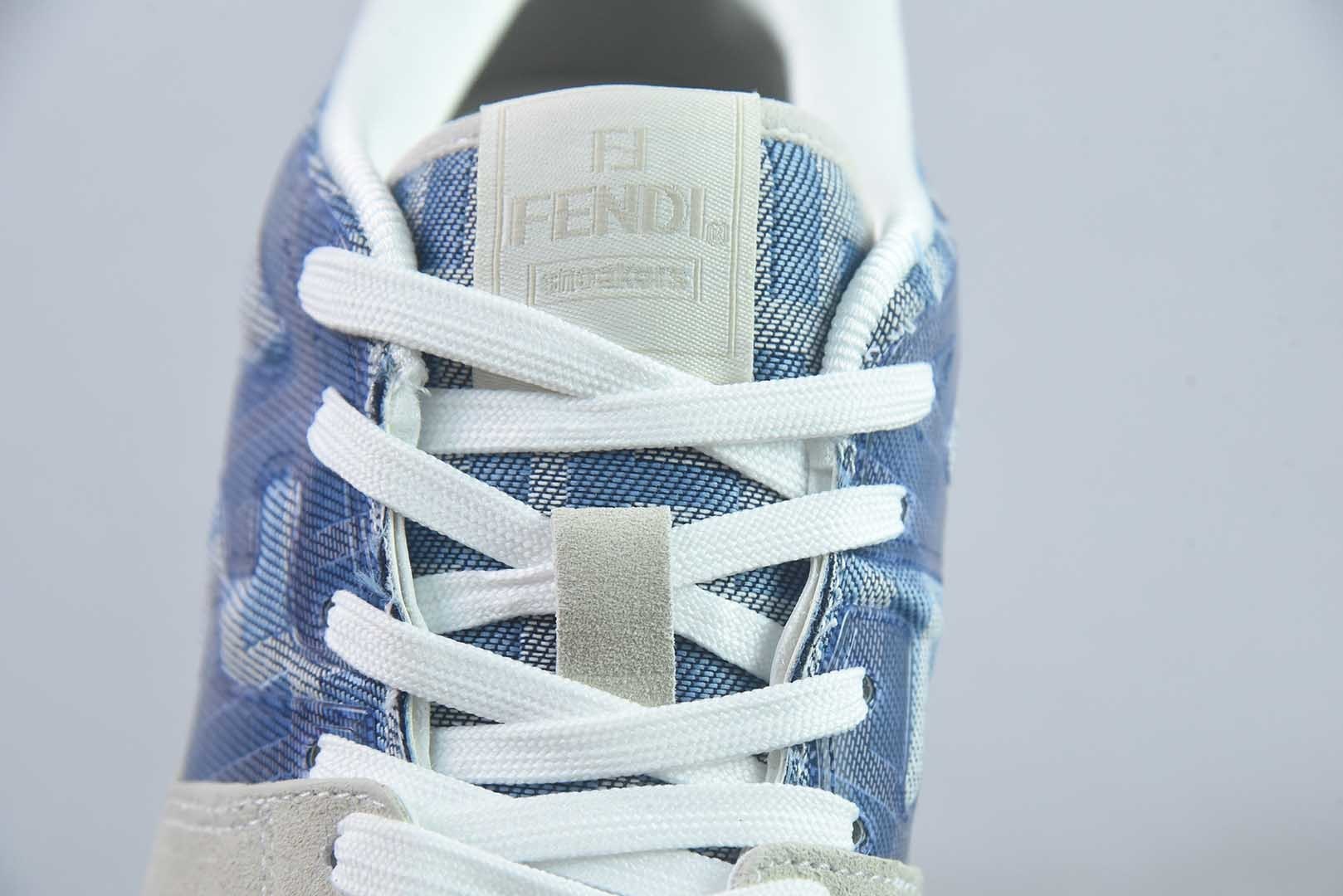 FENDI 芬迪 Match 皮革浮雕系带低帮时尚板鞋纯原版本 货号：7E1493AHH2 F1FHS 实拍细节图