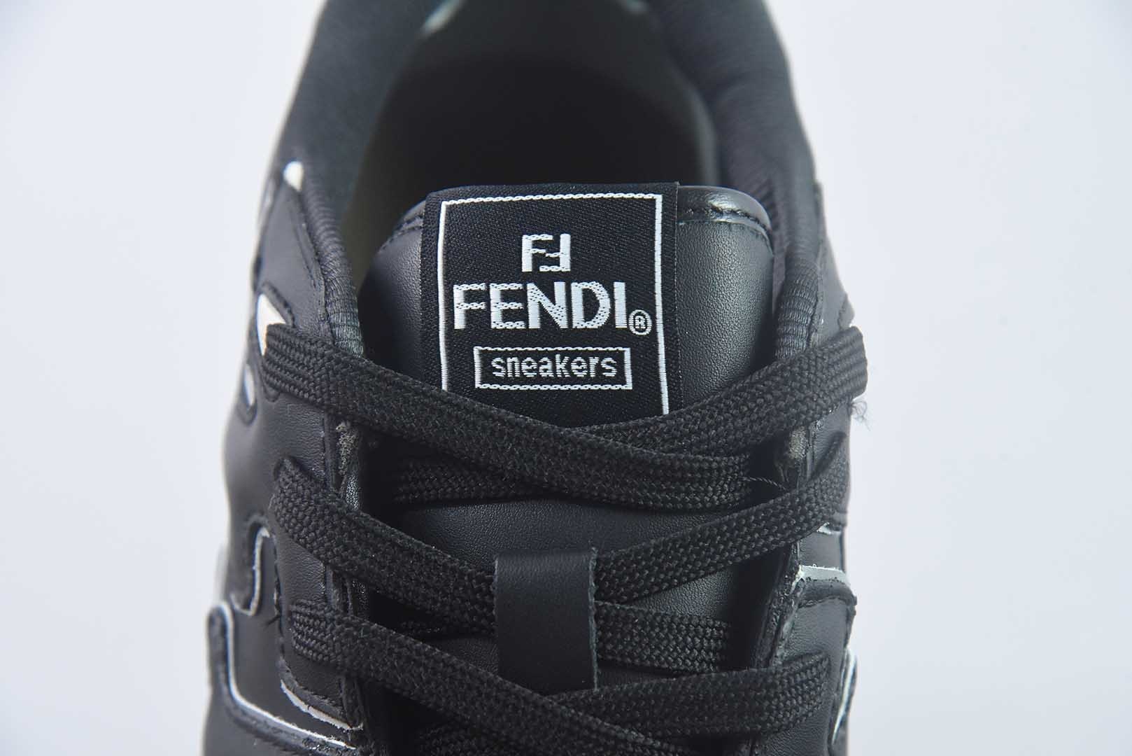 FENDI芬迪 Match 皮革 浮雕系带 低帮时尚板鞋 FENDI Matc 纯原版本 货号：7E1493AHH2 F1FHS 实拍细节图