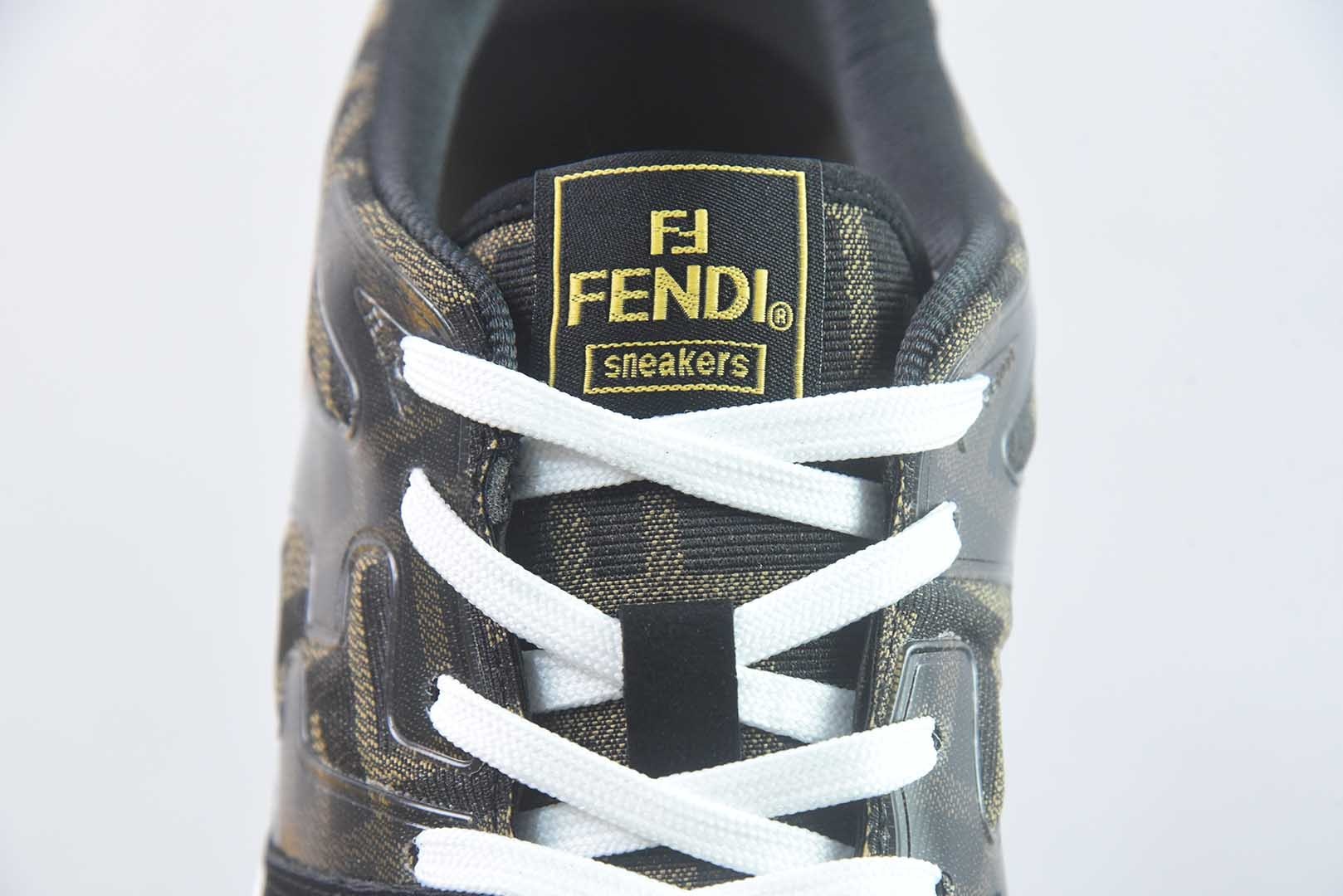 FENDI芬迪 Match 皮革 浮雕系带 低帮时尚板鞋 FENDI Matc 纯原版本 货号:7E1493AHH2 F1FHS 实拍细节图