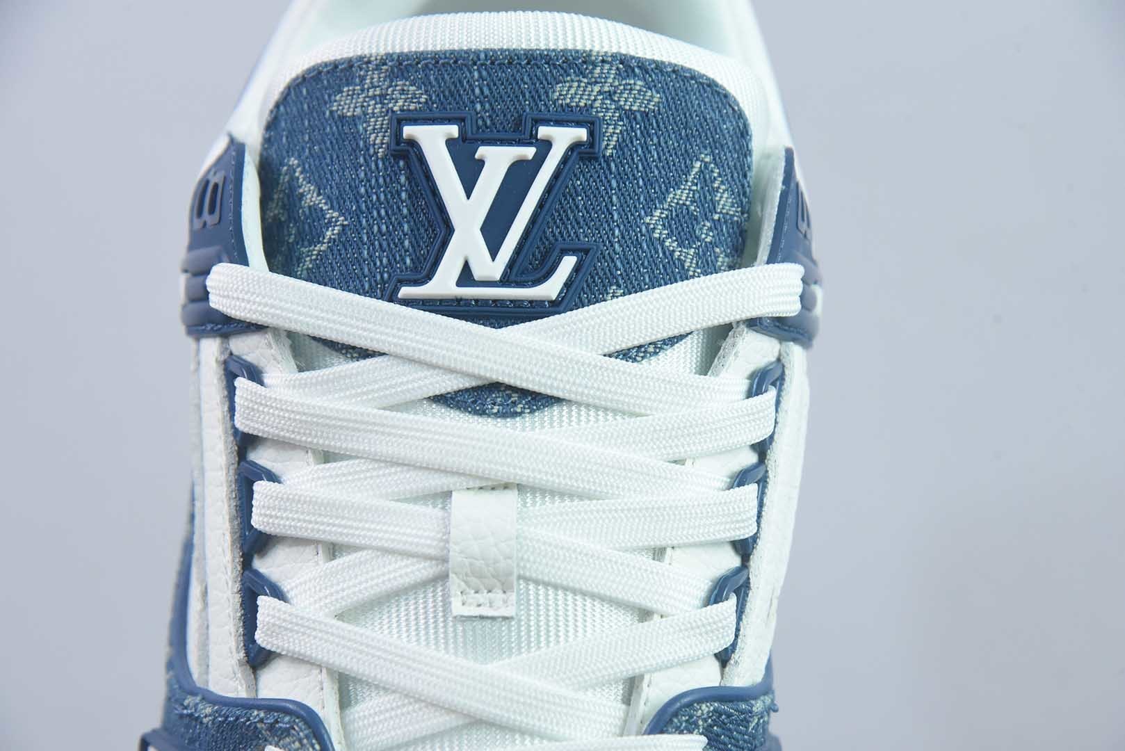 Louis Vuitton 路易威登 LV Trainer 蓝白牛仔 35-46 纯原版本 实拍细节图
