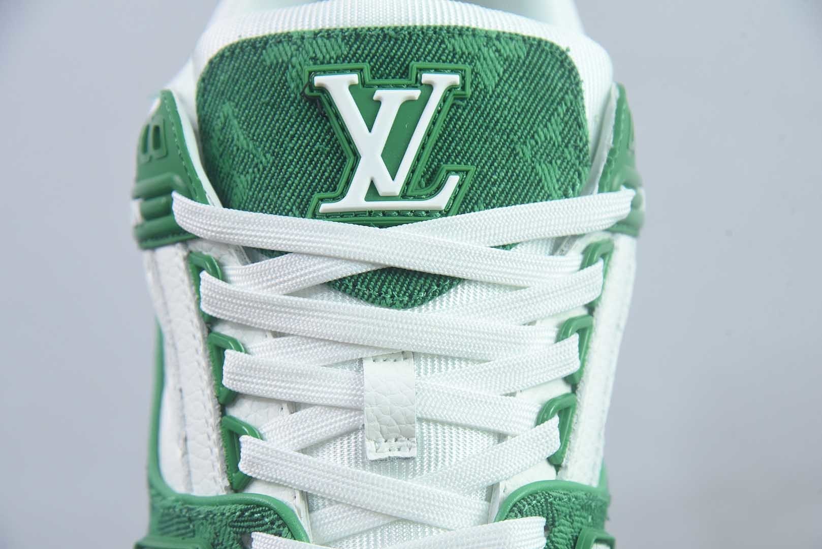 Louis Vuitton 路易威登 LV Trainer 白绿牛仔 35-46 纯原版本 实拍细节图