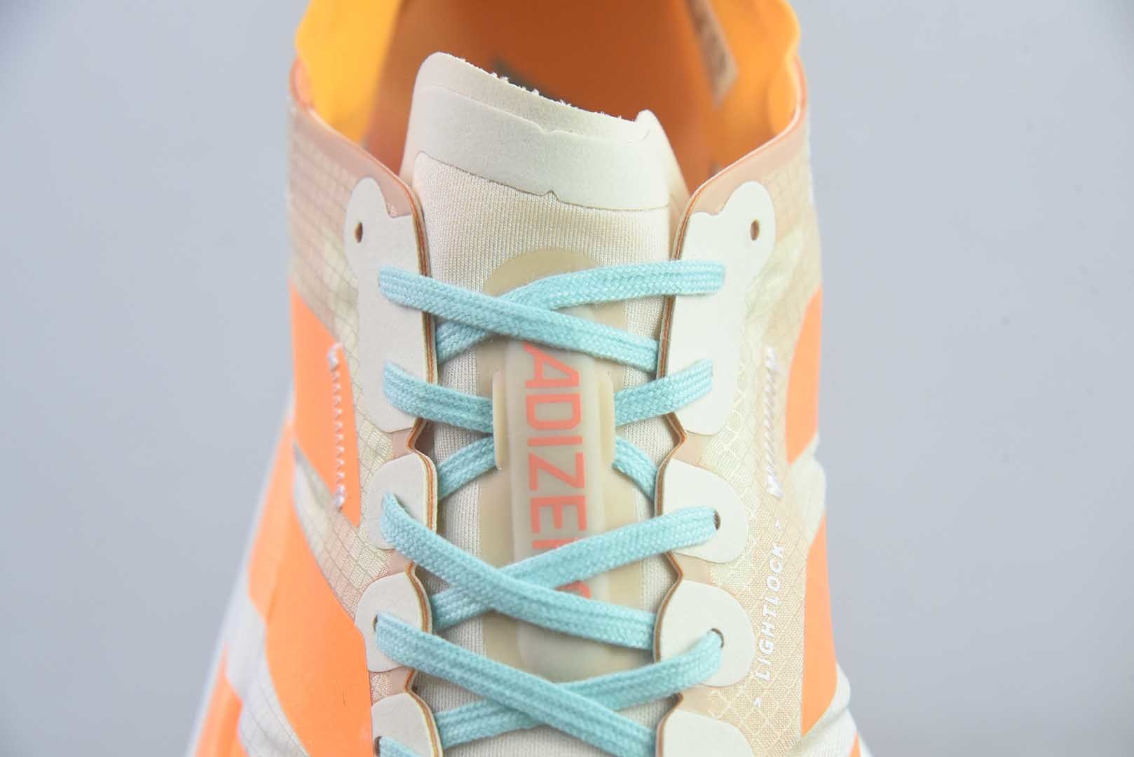 阿迪达斯 adidas Adizero Adios Pro 4 白橙 纯原版本 货号：JR1241 实拍细节图