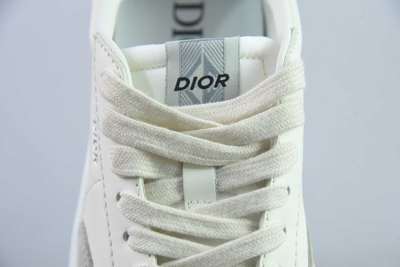 X1版本东莞纯原 Dior 迪奥B101 德训休闲时装板鞋 全灰麂皮款 实拍细节图