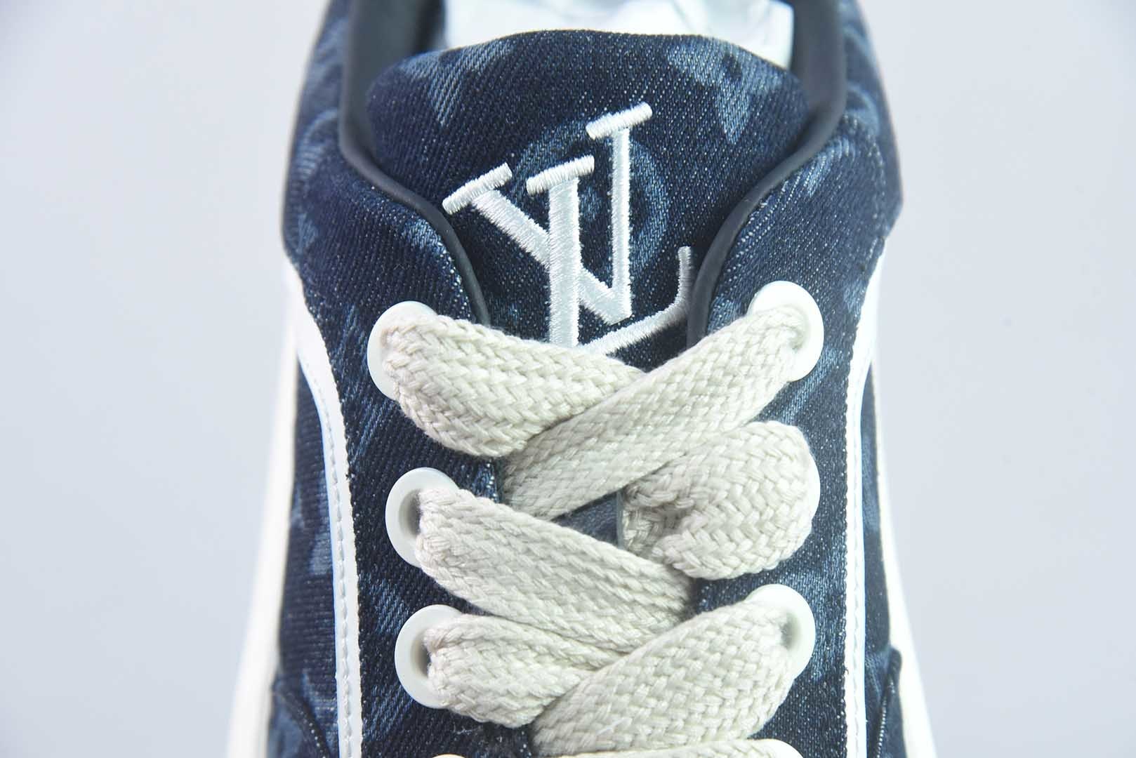 LV Tilted 牛皮革 饼干鞋 淡紫格纹 纯原版本 实拍细节图