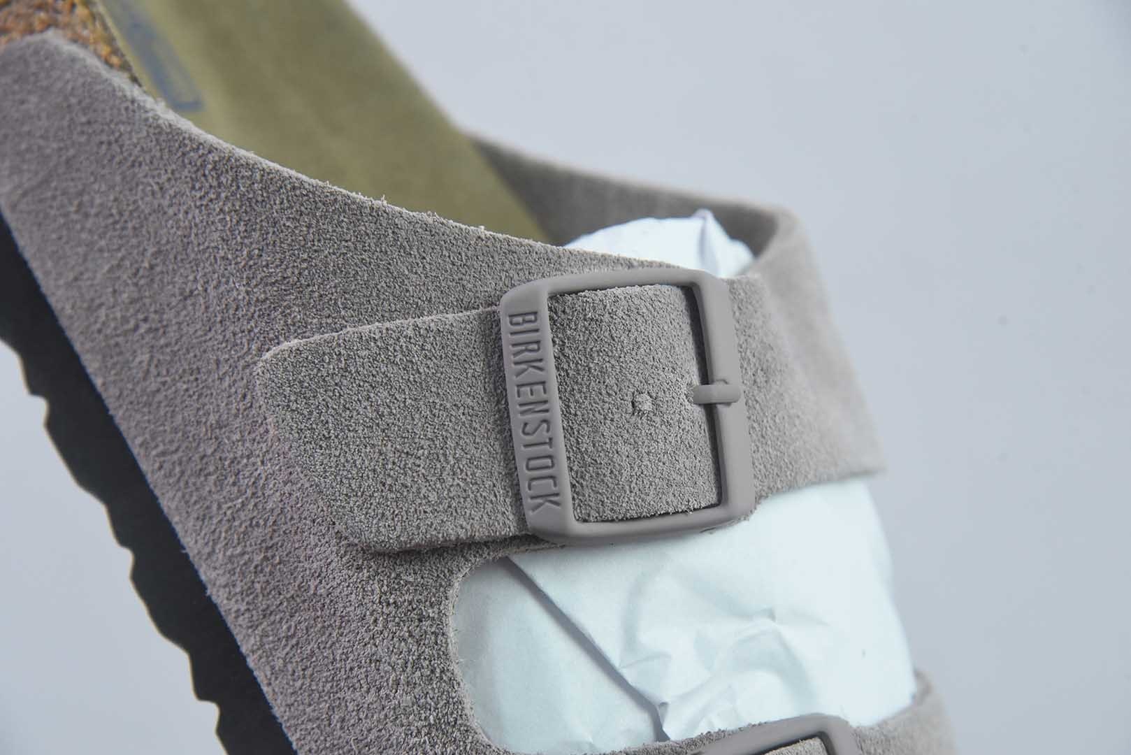 Birkenstock Boston 博肯/勃肯 系列上架 牛皮绒面革平底复古软木休闲鞋 二字拖鞋 纯原版本 实拍细节图