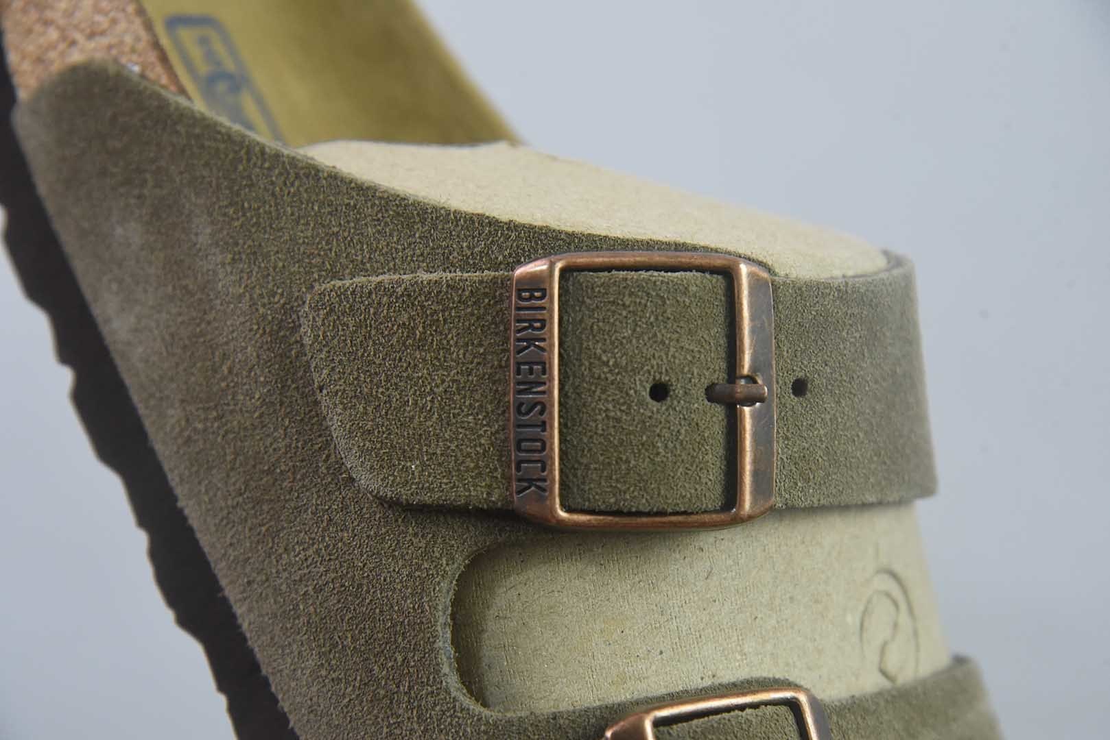 Birkenstock Boston 博肯/勃肯 系列上架 牛皮绒面革平底复古软木休闲鞋 二字拖鞋 纯原版本 实拍细节图