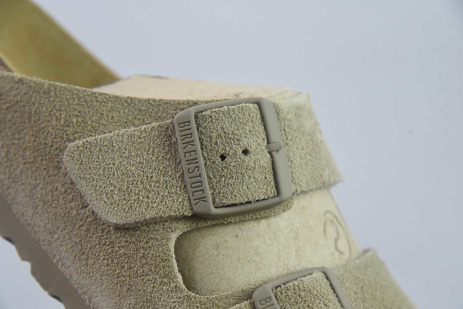 Birkenstock Boston 博肯/勃肯 系列上架 牛皮绒面革平底复古软木休闲鞋 二字拖鞋 纯原版本 实拍细节图
