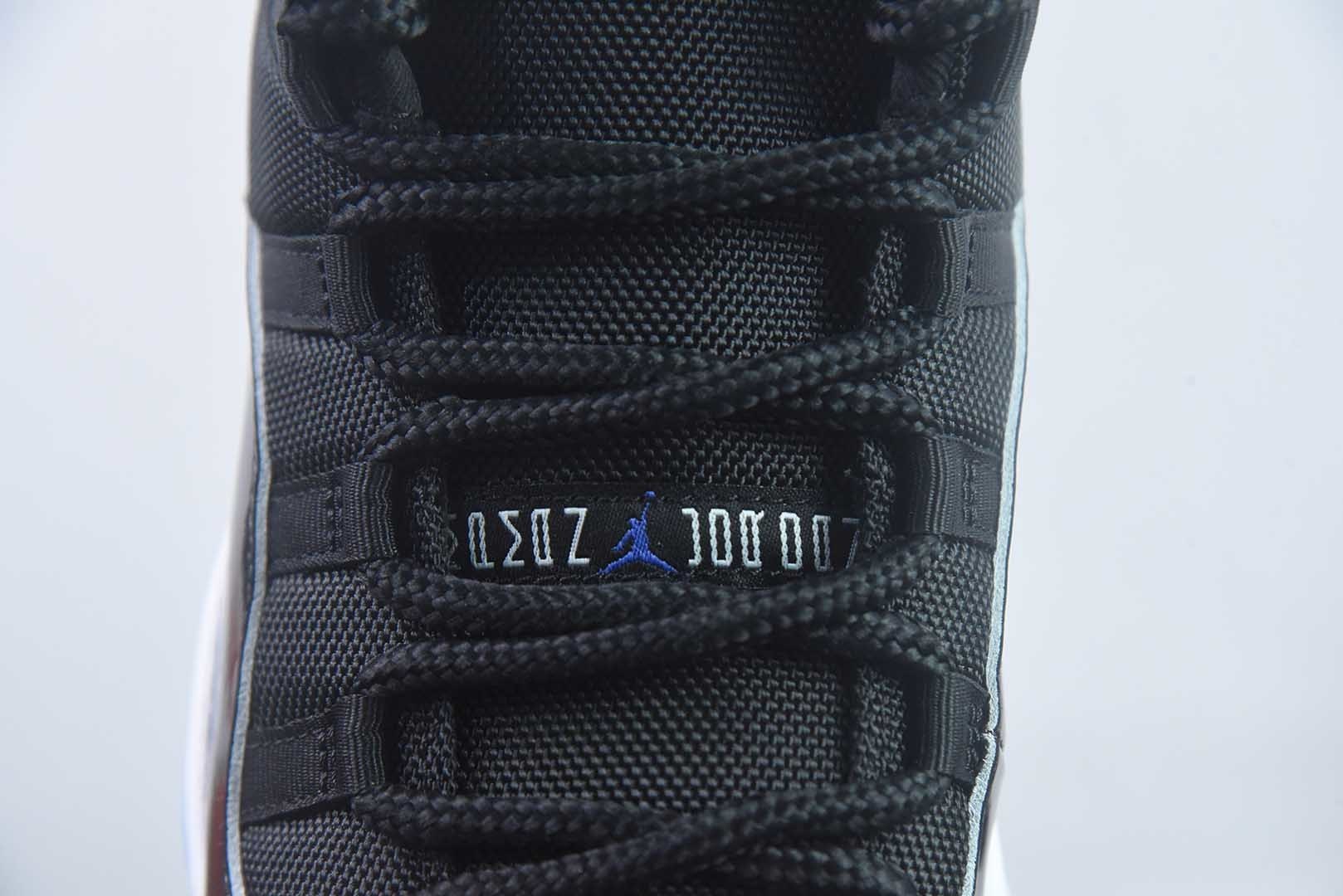 Jordan 乔丹 Air Jordan 11 复刻 空中大灌篮 高帮 复古篮球鞋 男女同款 黑蓝 货号:378037-003 纯原版本 实拍细节图