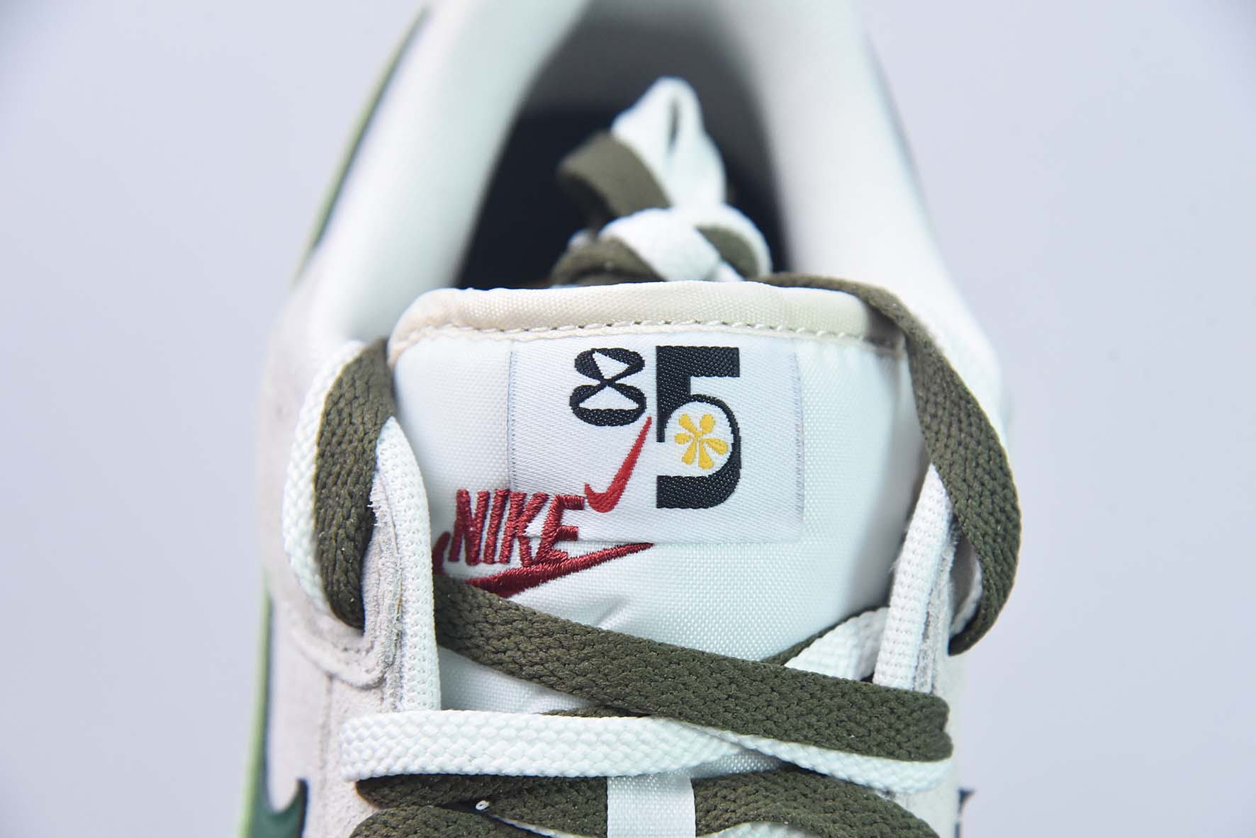 耐克 Nike SB Dunk Low "85" 草绿双勾 SB低帮运动休闲板鞋 货号：DO9457-141纯原版本 实拍细节图