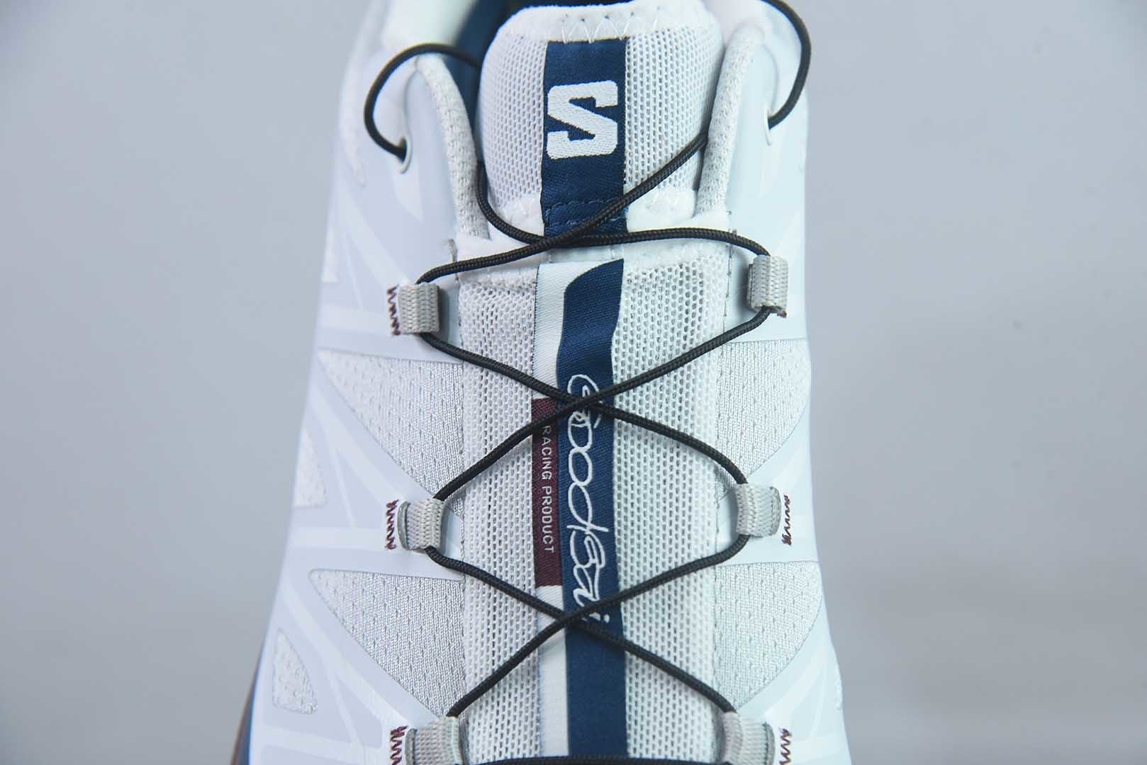 Salomon XT-6 Goodbai 新配色灰蓝 萨洛蒙复古潮流户外机能登山跑鞋 货号:454564纯原版本 实拍细节图