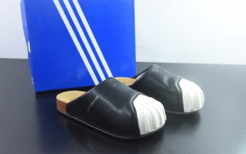 阿迪达斯 Adidas originals Adimule SUPERSTAR 贝壳头穆勒半拖 黑 纯原版本 货号：LC0411 主图