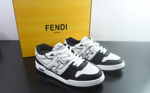 FENDI 芬迪 Match 皮革浮雕系带低帮时尚板鞋纯原版本 货号：7E1493AHH2 F1FHS 主图