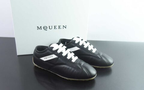 MQ 麦昆 Boxe 麂皮 圆头撞色裁片 德训鞋 黑白 纯原版本