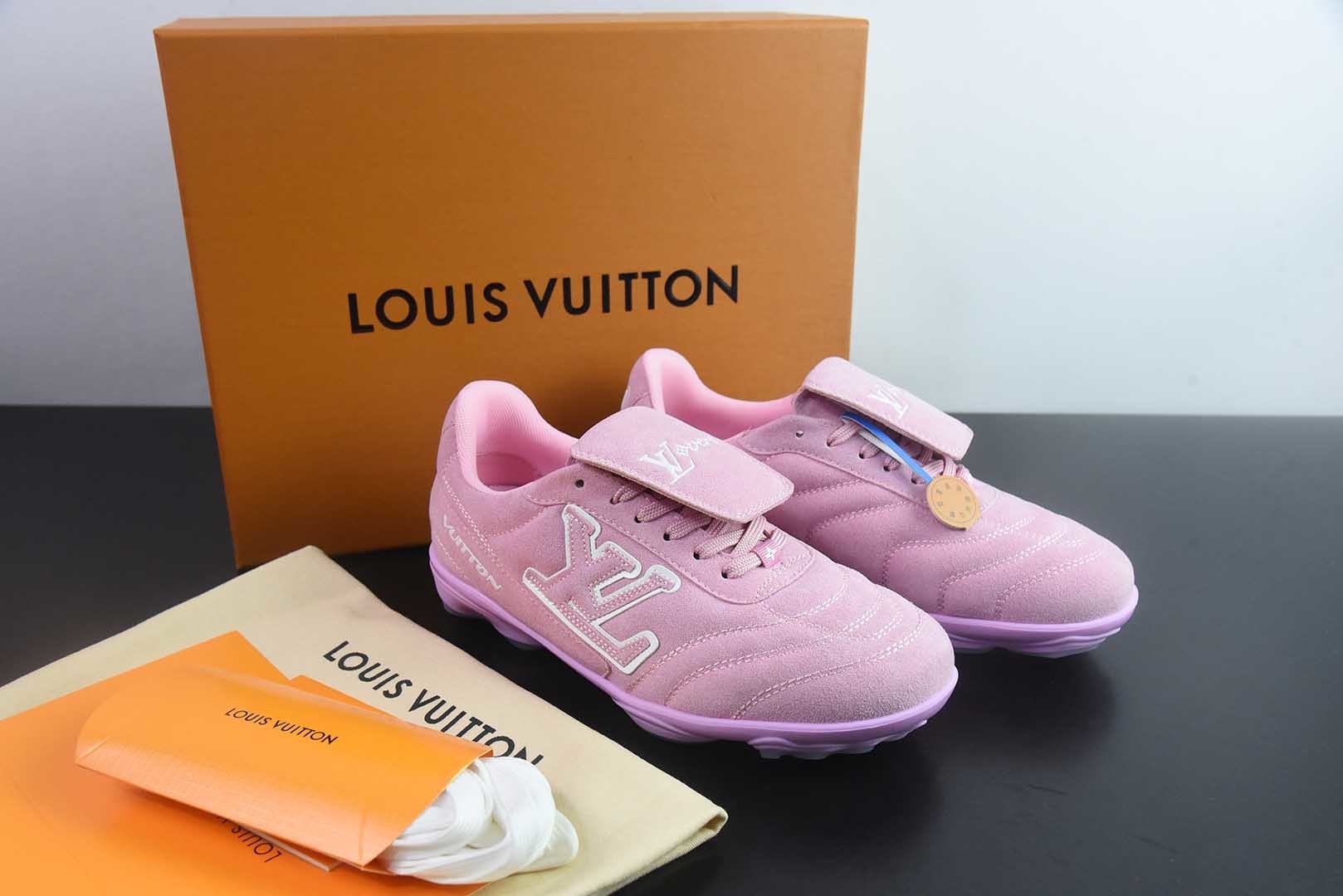 纯原 LOUIS VUITTON Footprint Soccer LV 皮革 2025春夏男士系列圆头系带低帮生活休 纯原版本 主图