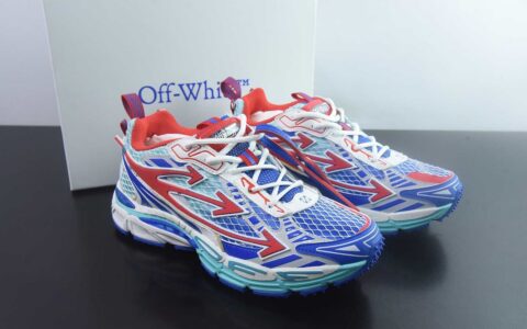 OFF-WHITE OW运动鞋 春夏走秀款球鞋 所有配件均通过定做出产正品裁片 原版比例大箭头定制网眼布双拼牛皮进口机 纯原版本 主图
