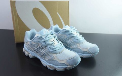 ASICS GEL-NYC 亚瑟士 透气网眼鞋面 配合部分合成革材质 采用全新AHAR 纯原版本 货号：1203A739-401