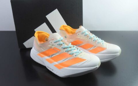 阿迪达斯 adidas Adizero Adios Pro 4 白橙 纯原版本 货号：JR1241